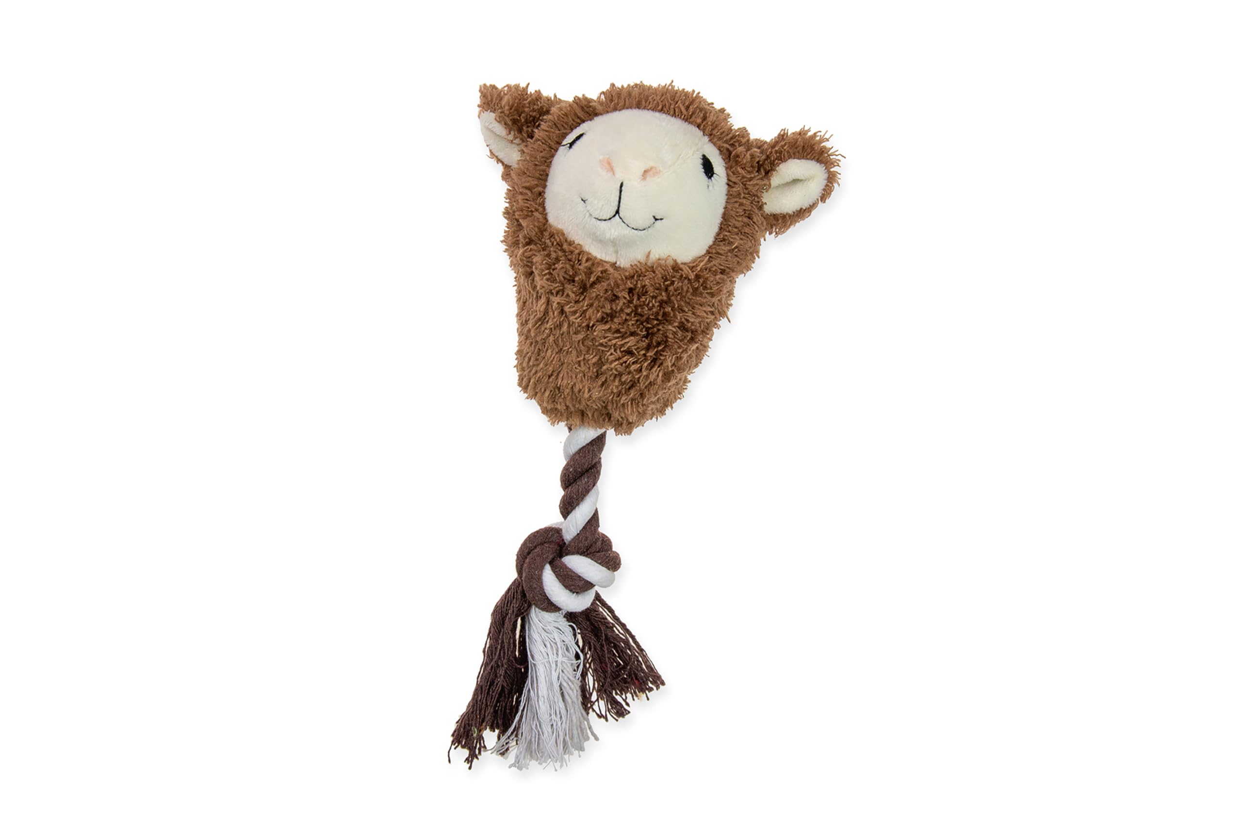 karlie-alpaka-mit-seil-hundespielzeug-pl-sch-baumwolle-braun-26x13x10-cm image 1