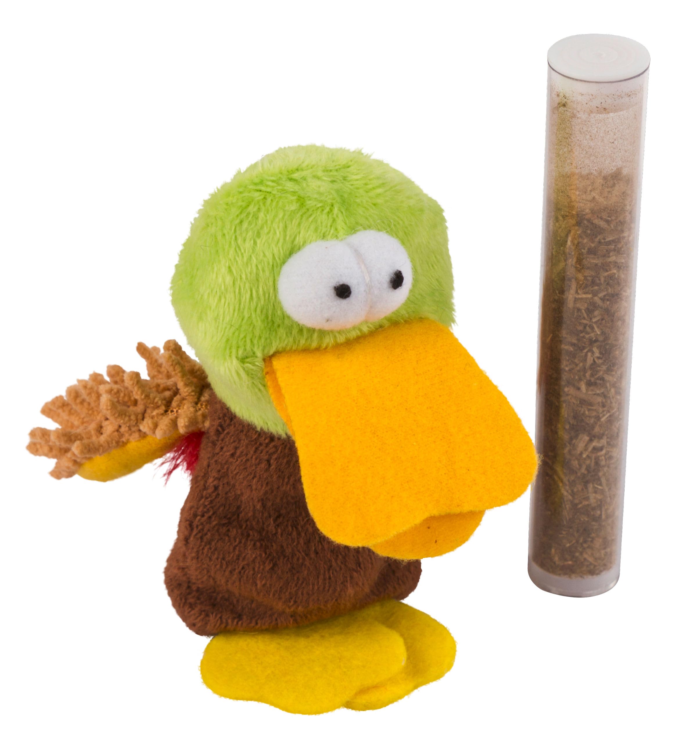 kerbl-katzenspielzeug-ente-9-cm-mit-catnip-tube-bef-llbar image 1