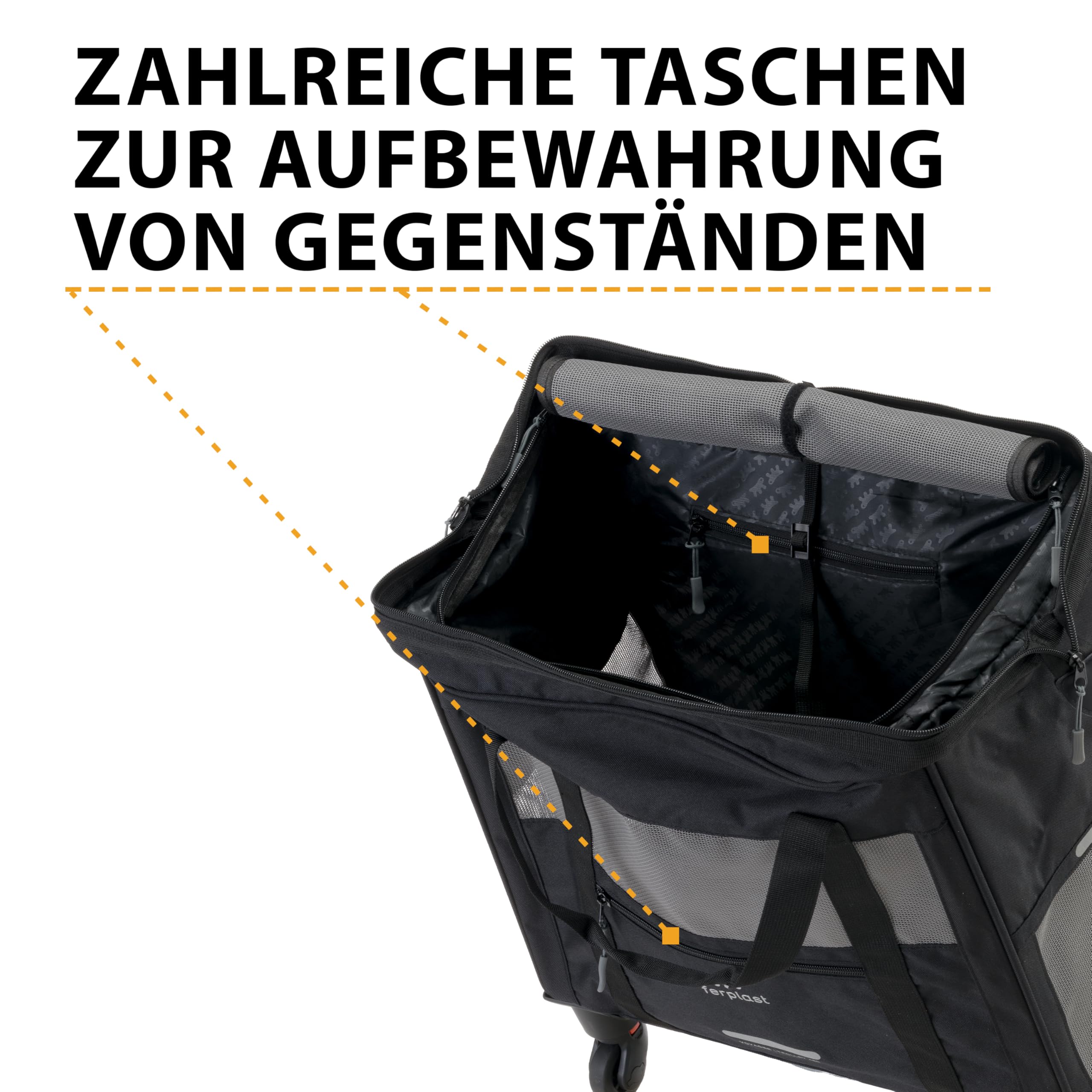 ferplast-voyager-trolley-hundetasche-transportbox-katze-koleder-schwarz-46-x-26- image 6
