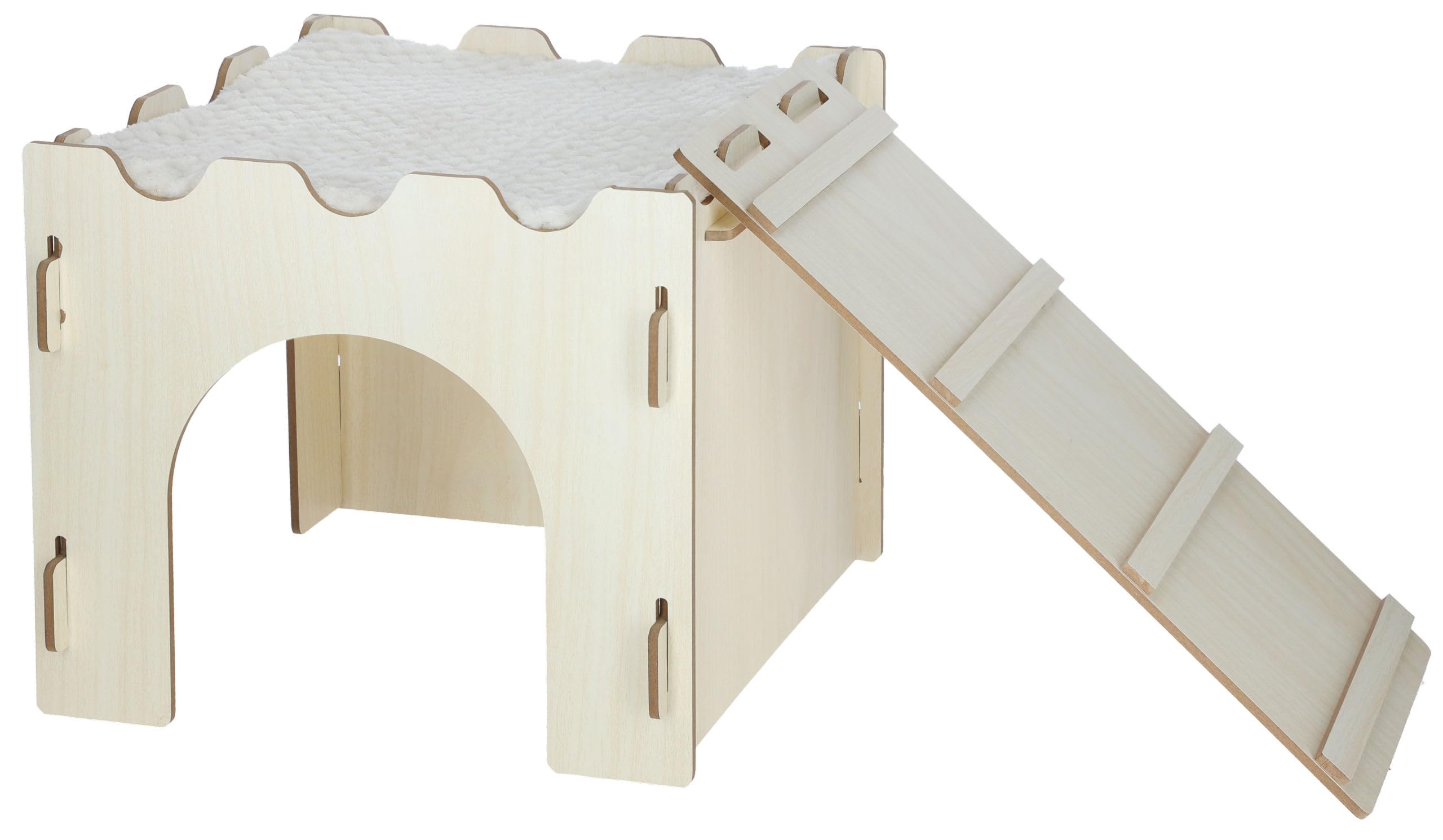 kerbl-pet-nagerburg-kleintierhaus-28x28x25-cm-mit-leiter-und-kissen image 1