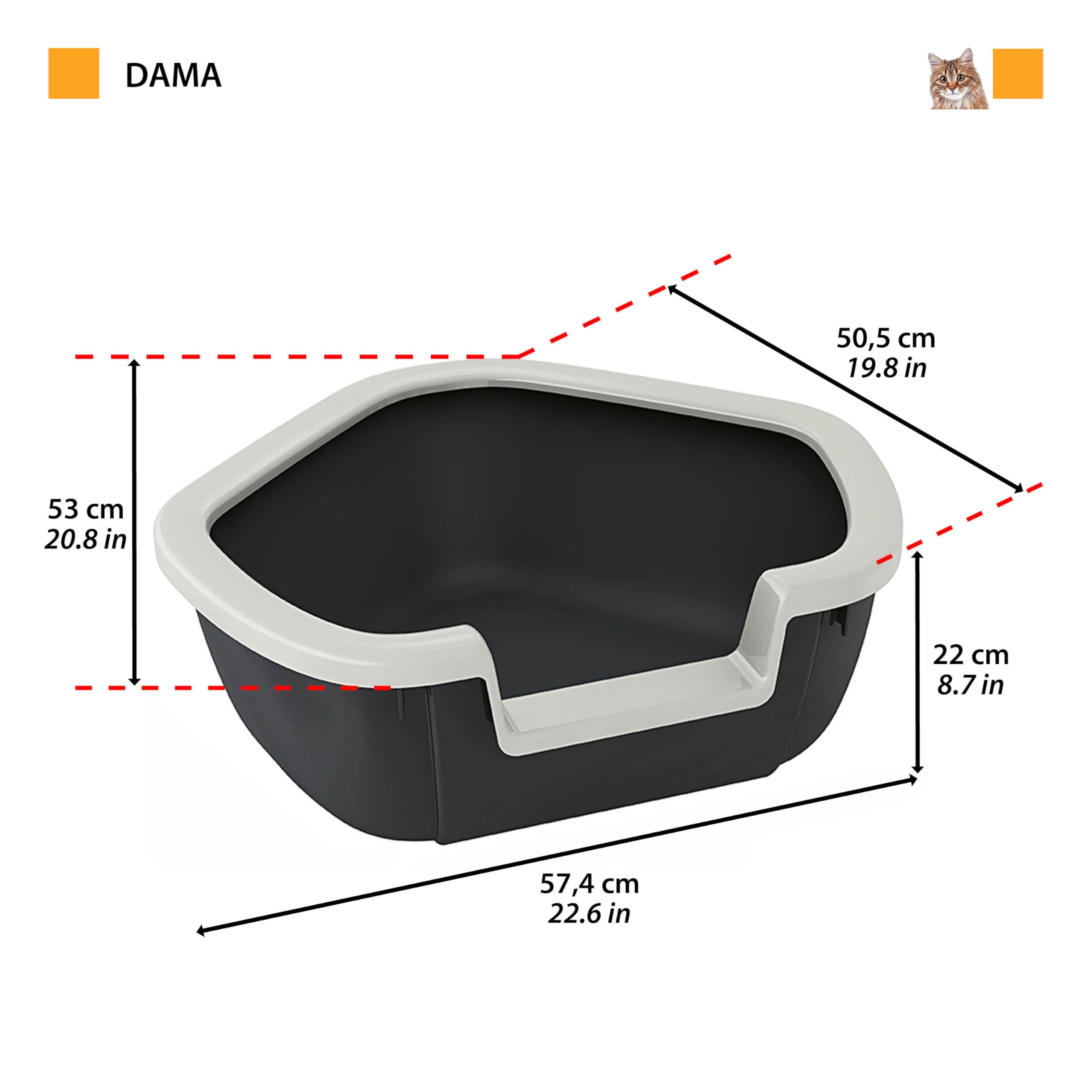 ferplast-dama-eck-katzentoilette-offen-57-5-x-51-5-x-h-22-cm-schwarz image 3
