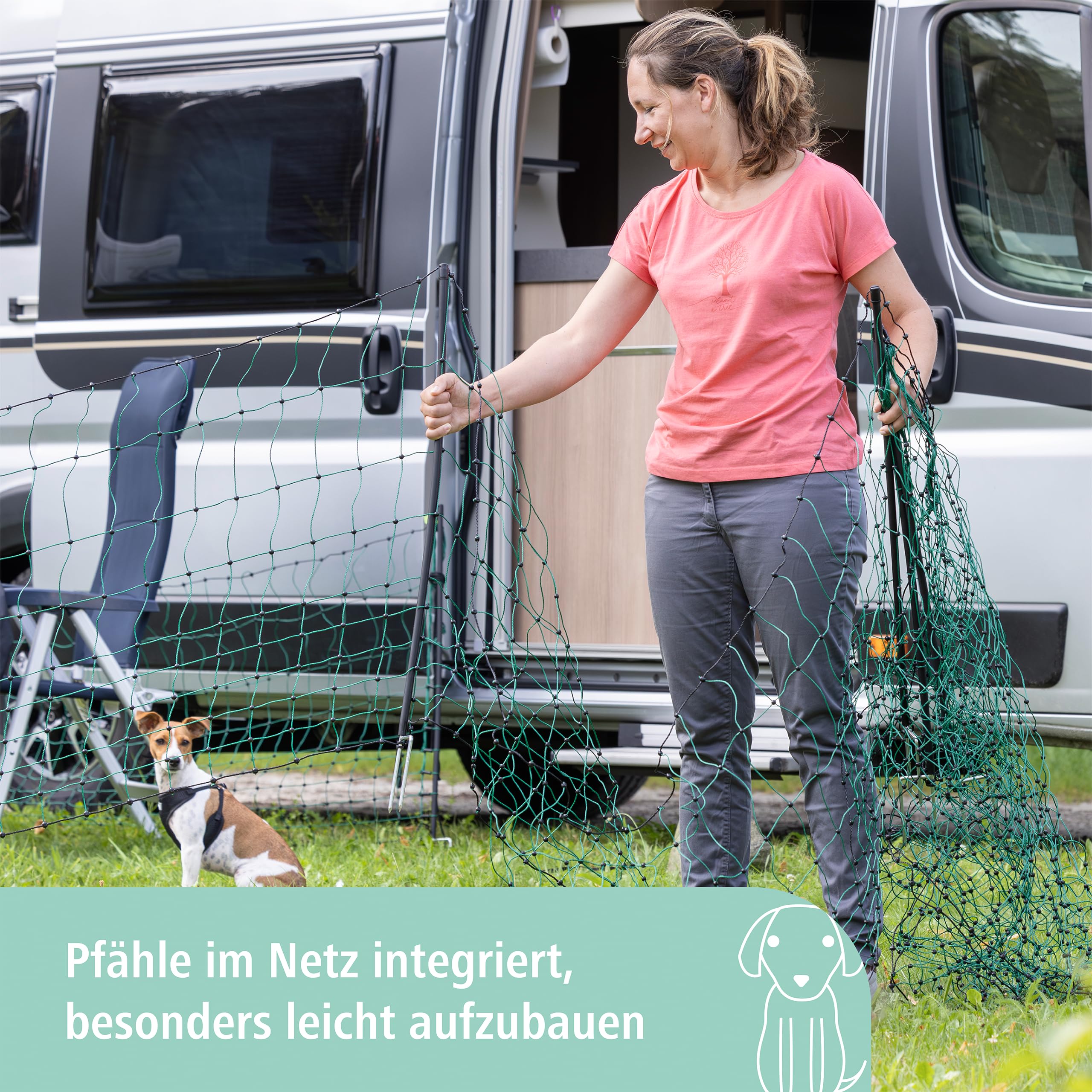 kerbl-pet-begrenzungszaun-camping-net-20-m-x-81-cm-gr-n image 3