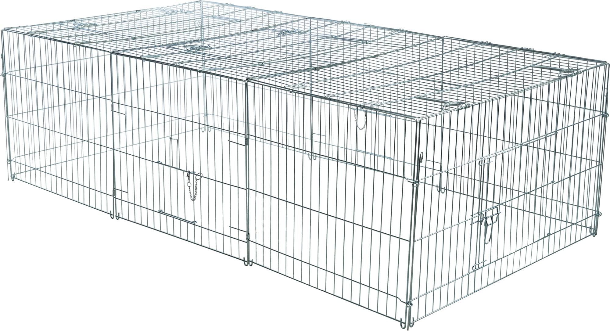 trixie-natura-freilaufgehege-mit-abdeckung-verzinkt-144-x-58-x-116-cm image 8