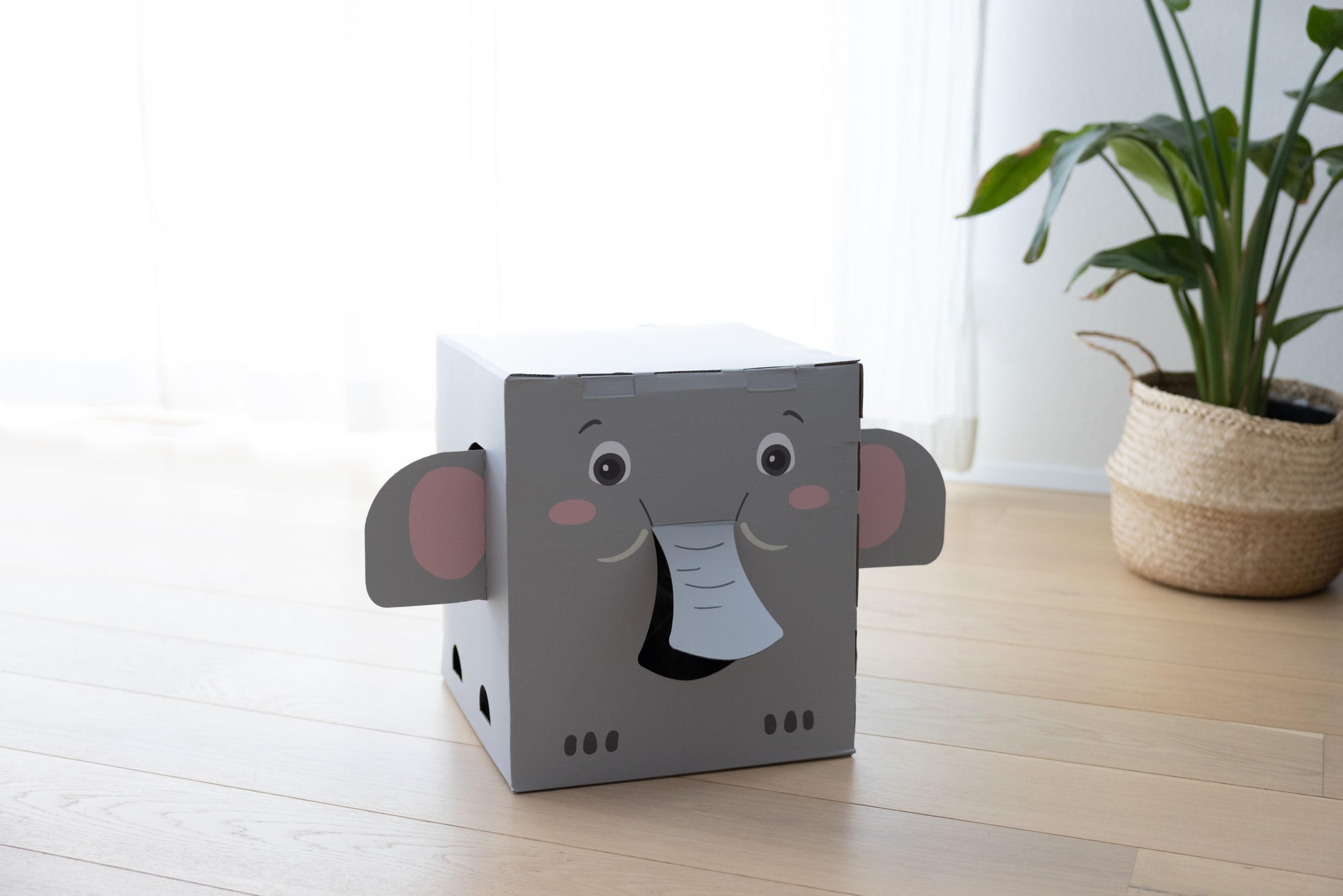 kerbl-pet-katzenkratzhaus-elefant-35x35x39cm-grau image 7