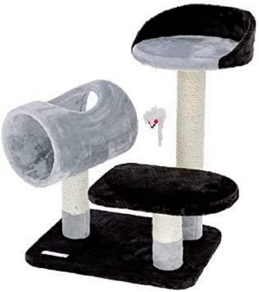 kerbl-pet-kratzbaum-moon-46x36x62-cm-grau-schwarz-f-r-kitten image 1
