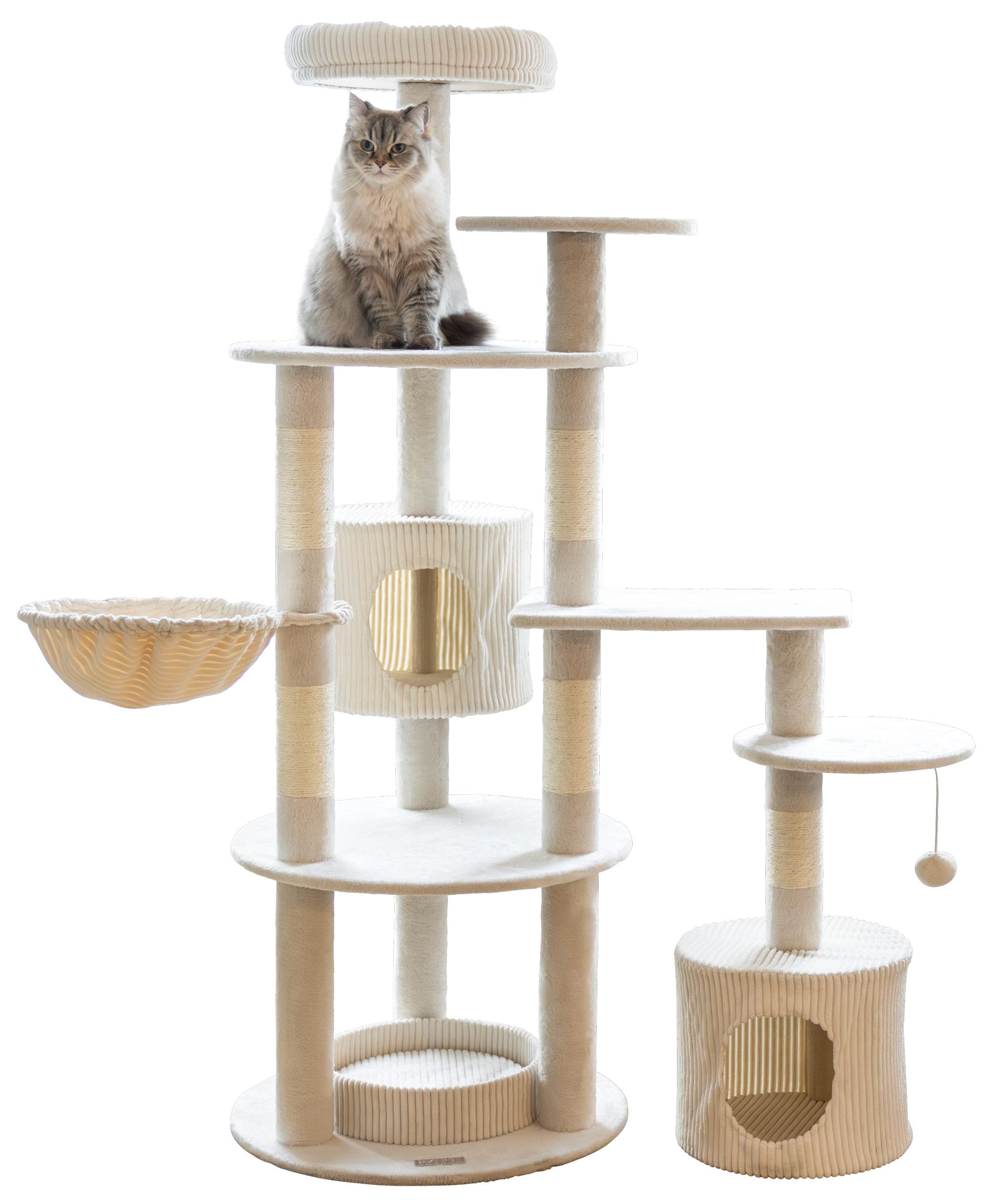 kerbl-pet-kratzbaum-annika-beige-164-cm-katzenkratzbaum-aus-holz-mit-sisal image 2