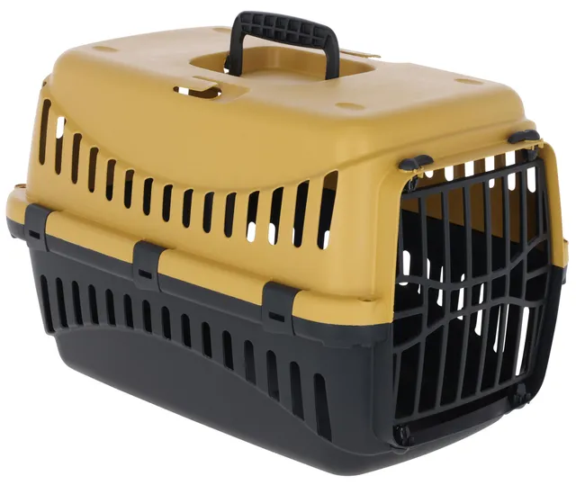 kerbl-pet-transportbox-expedion-honey-schwarz-45-x-30-x-30-cm-bis-10-kg image 1