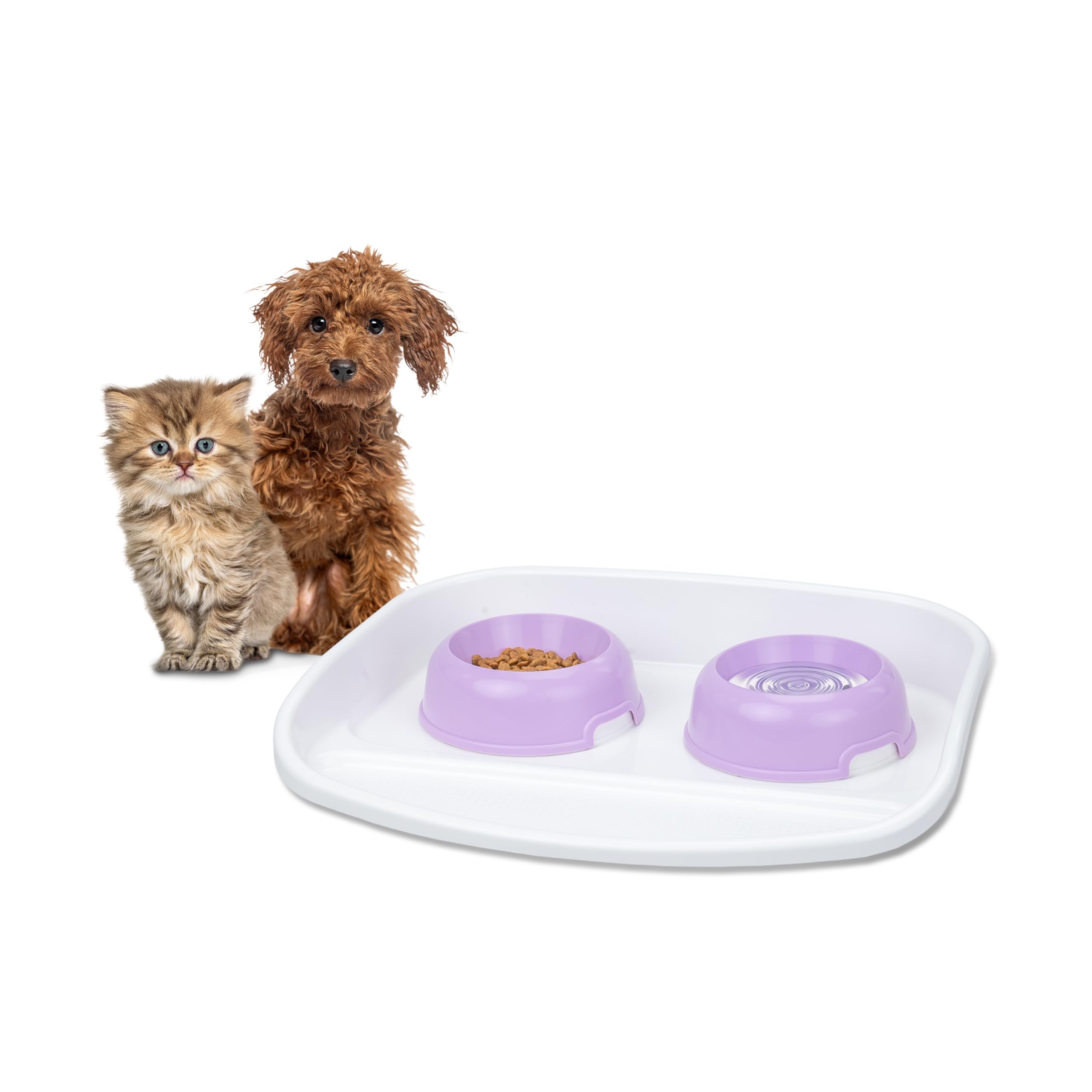 ferplast-lindo-doppelnapf-f-r-hunde-und-katzen-44-5-x-34-x-h-7-cm-rot-2-n-pfe image 1
