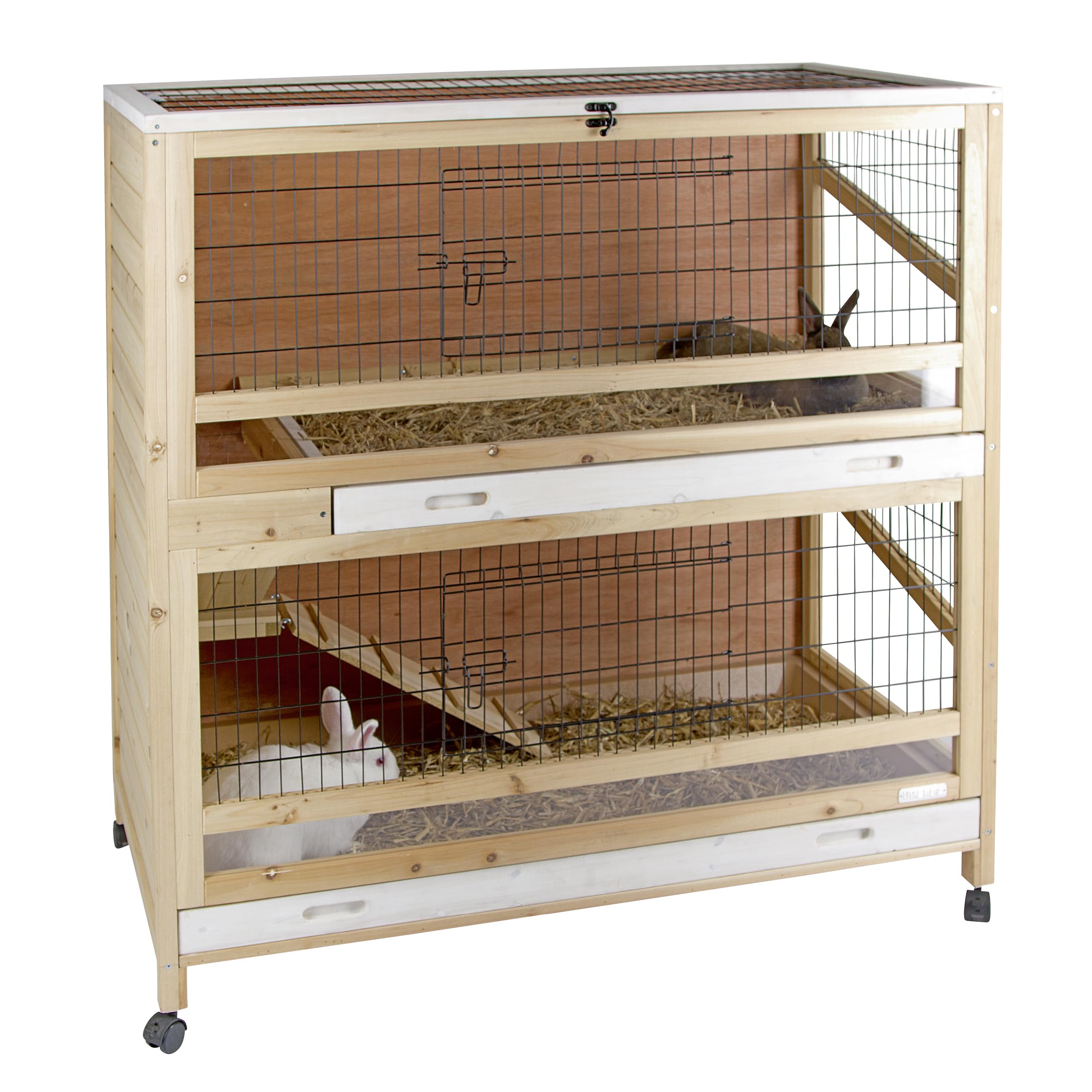 kerbl-indoor-deluxe-kleintierk-fig-115x60x118-cm-holz-2-etagen image 1