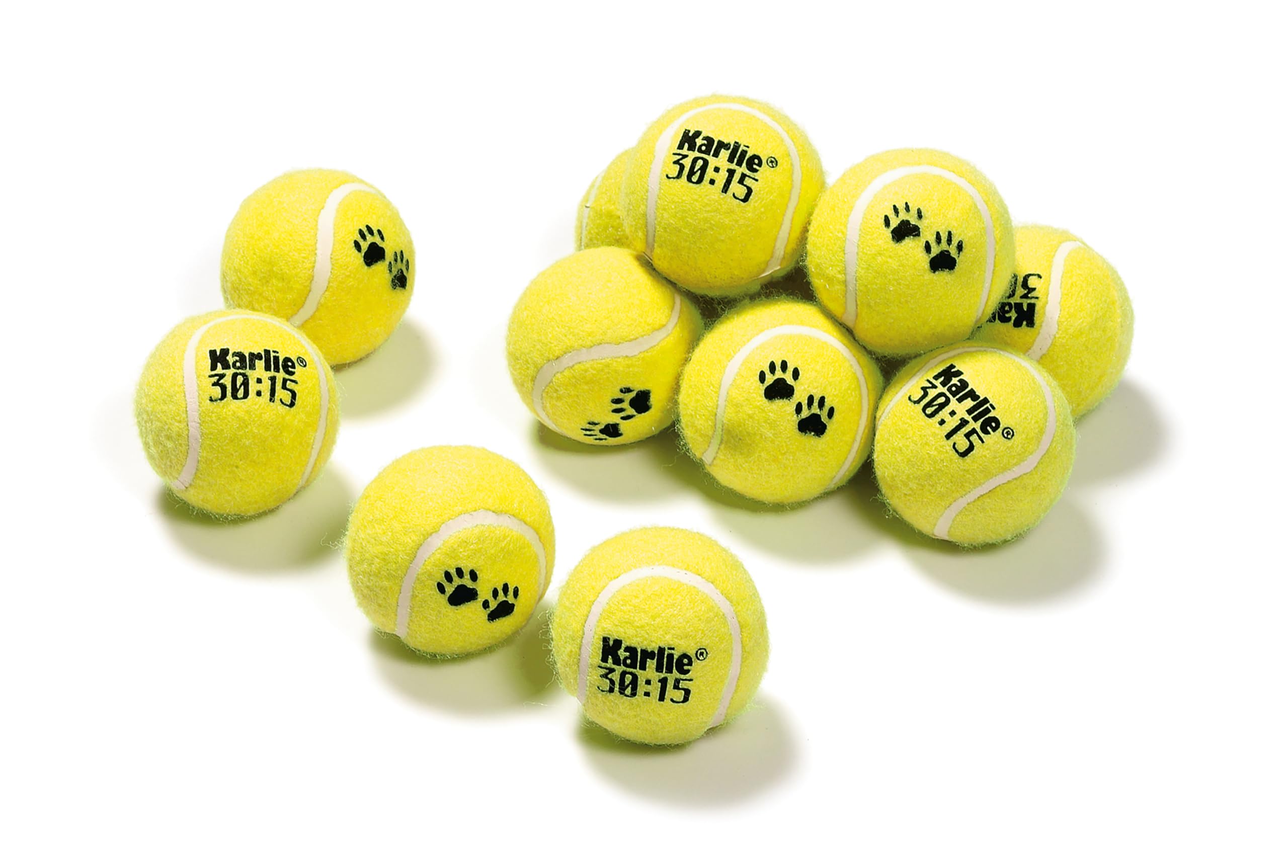 karlie-spielzeugtrommel-mit-12-tennisb-llen-6-cm-gelb image 1