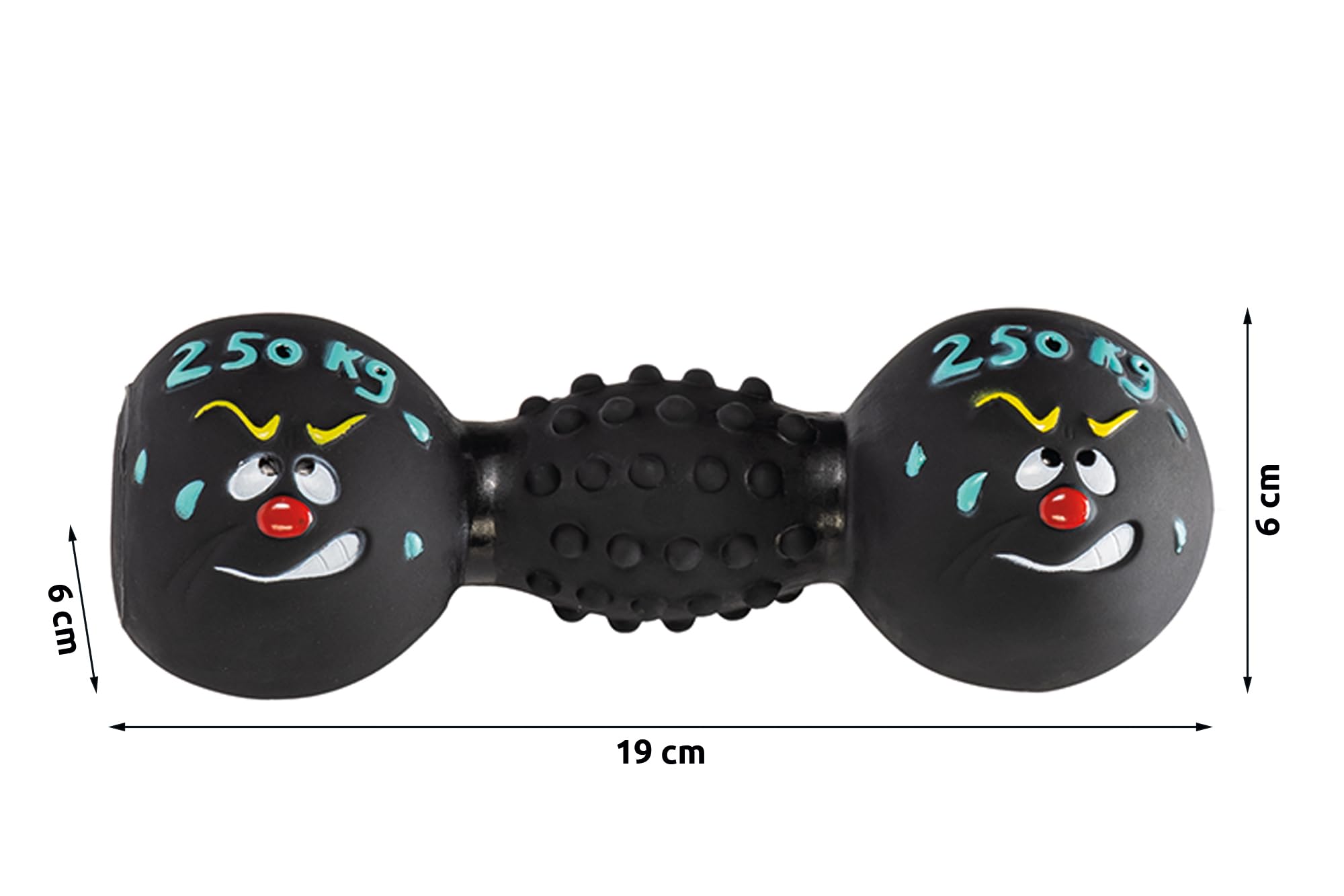 karlie-hantel-hundespielzeug-vinyl-schwarz-19x6x6-cm-mit-squeaker image 3