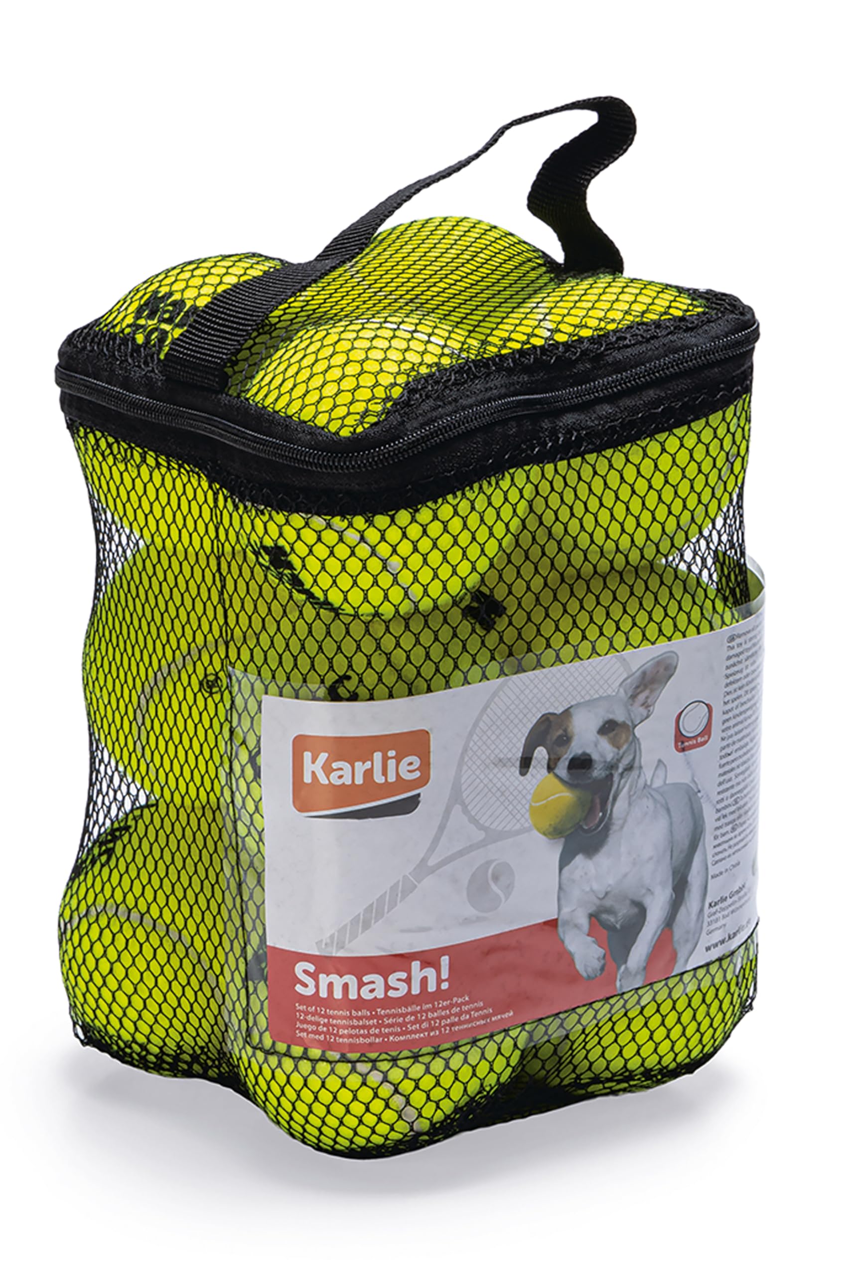 karlie-spielzeugtrommel-mit-12-tennisb-llen-6-cm-gelb image 2