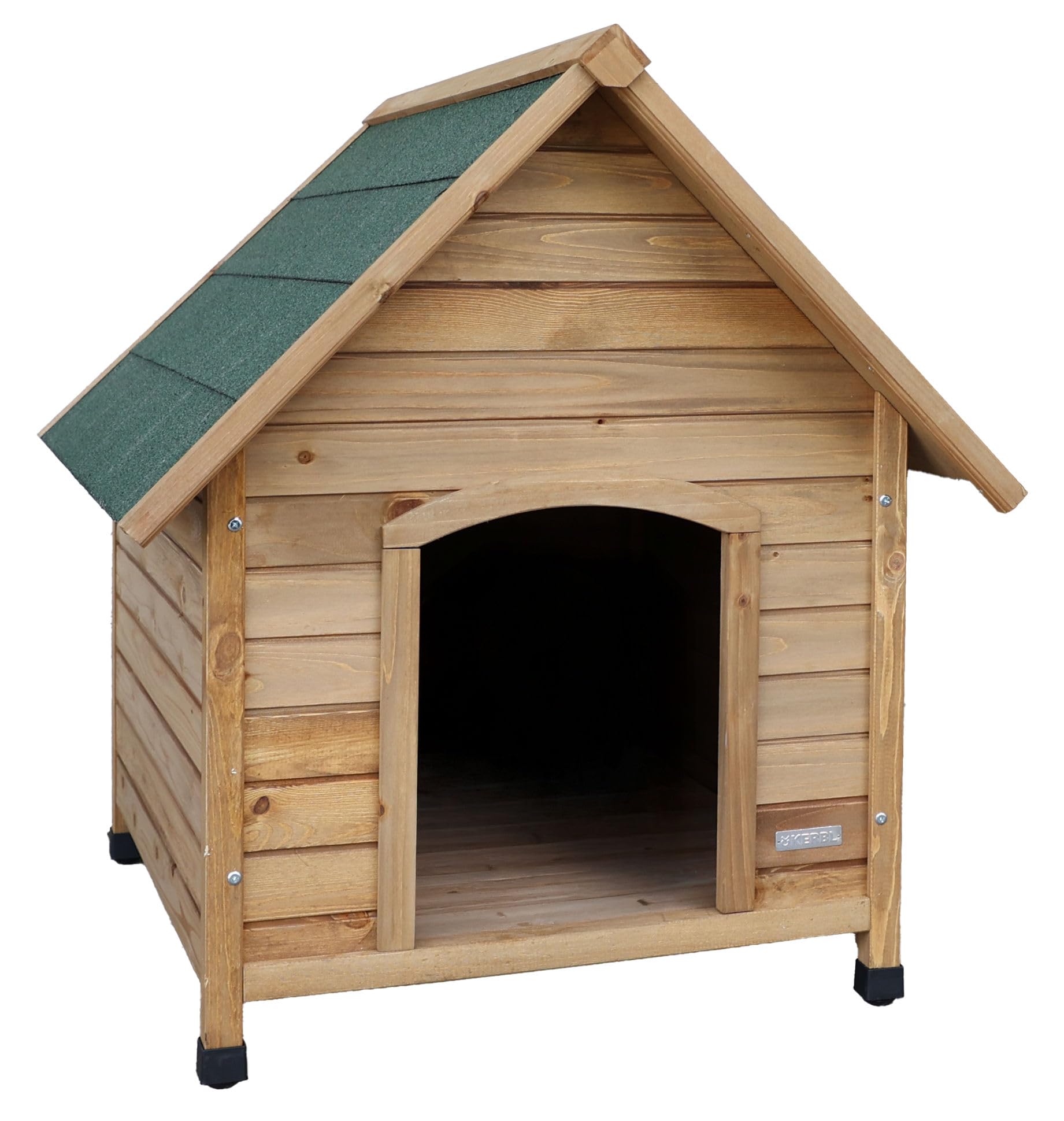 kerbl-pet-wetterfeste-hundeh-tte-mit-bitumendach-braun-gr-n-100x88x99-cm image 6