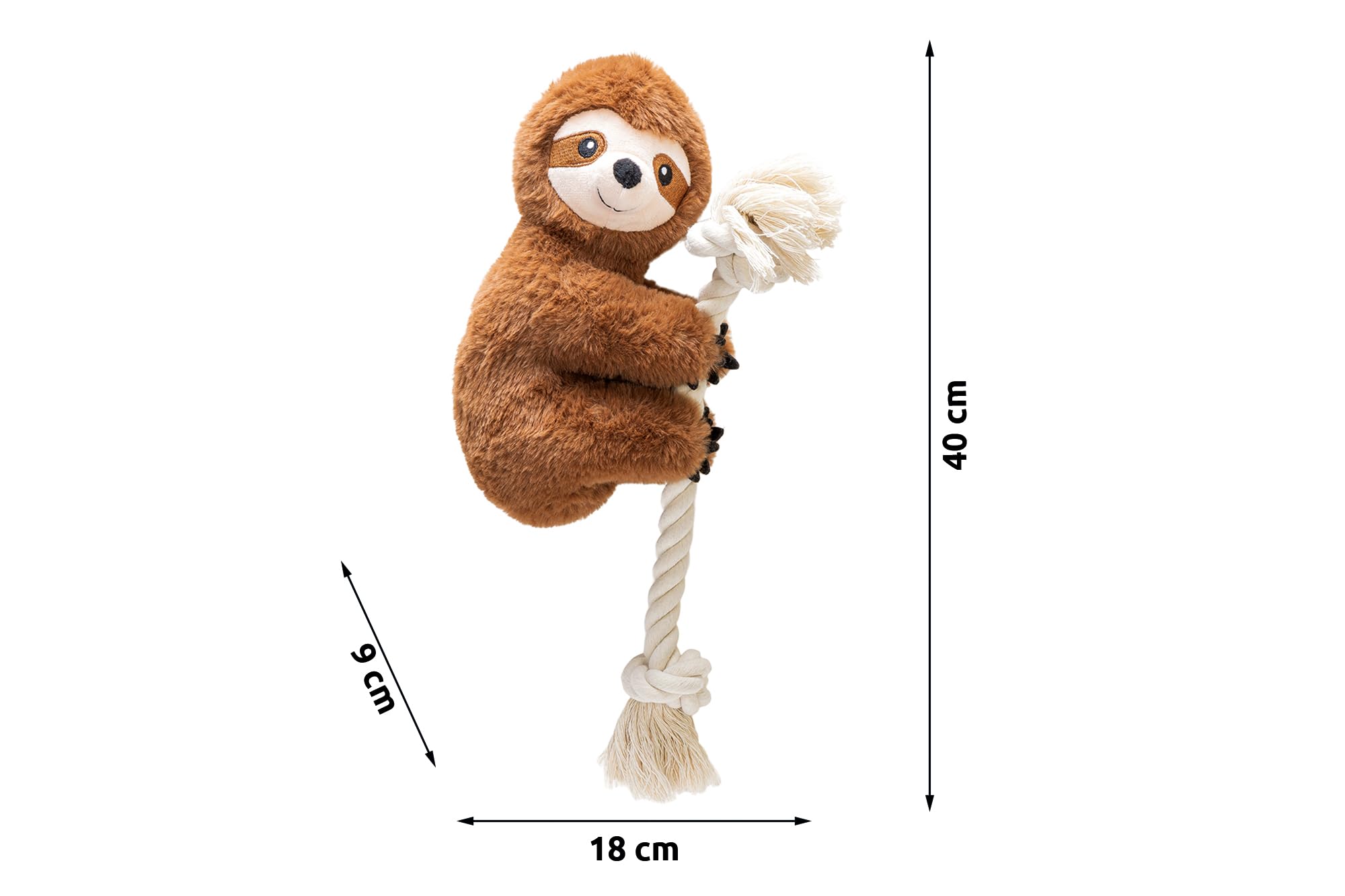 karlie-kletter-faultier-hundespielzeug-pl-sch-40-x-18-cm-braun image 4