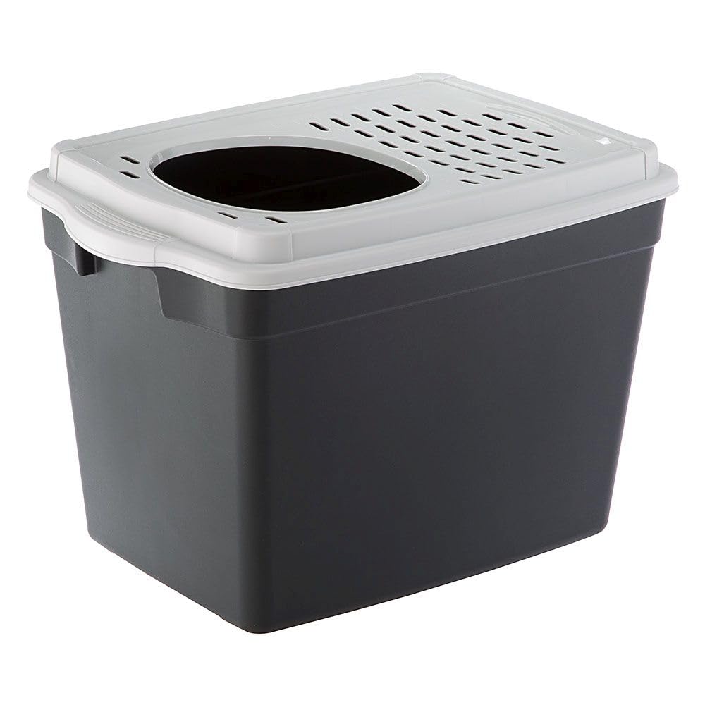 ferplast-jumpy-katzentoilette-mit-top-einstieg-38-8-x-57-5-x-39-cm-schwarz image 1