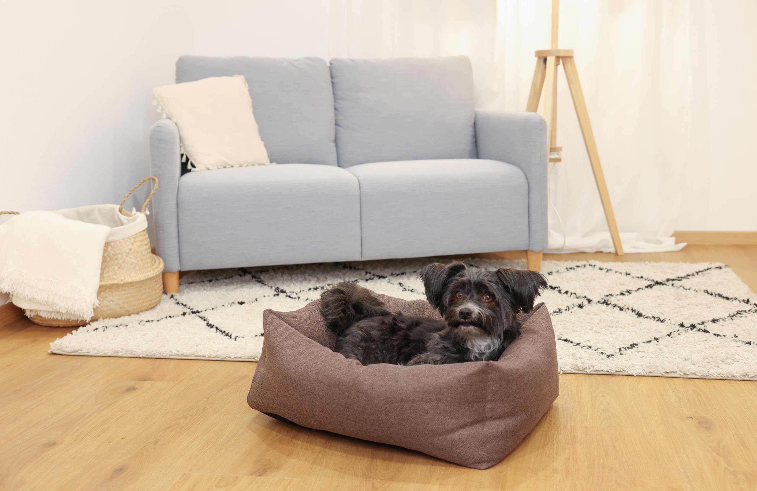 kerbl-pet-kuschelbett-ely-braun-beige-45x60-cm-f-r-hund-und-katze image 3