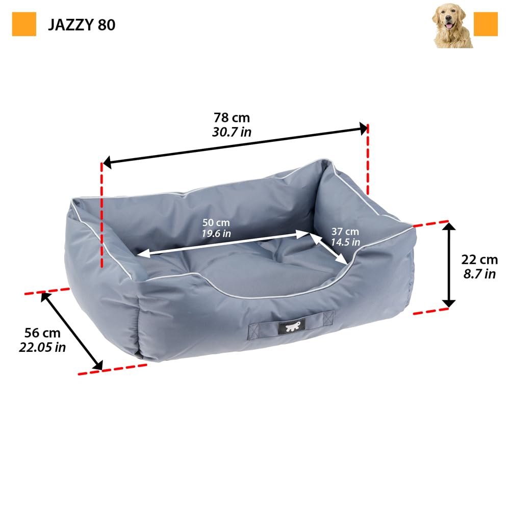 ferplast-hundekissen-hundematratze-78-x-56-x-h-22-cm-blau-wasserdicht-kratzfest image 2