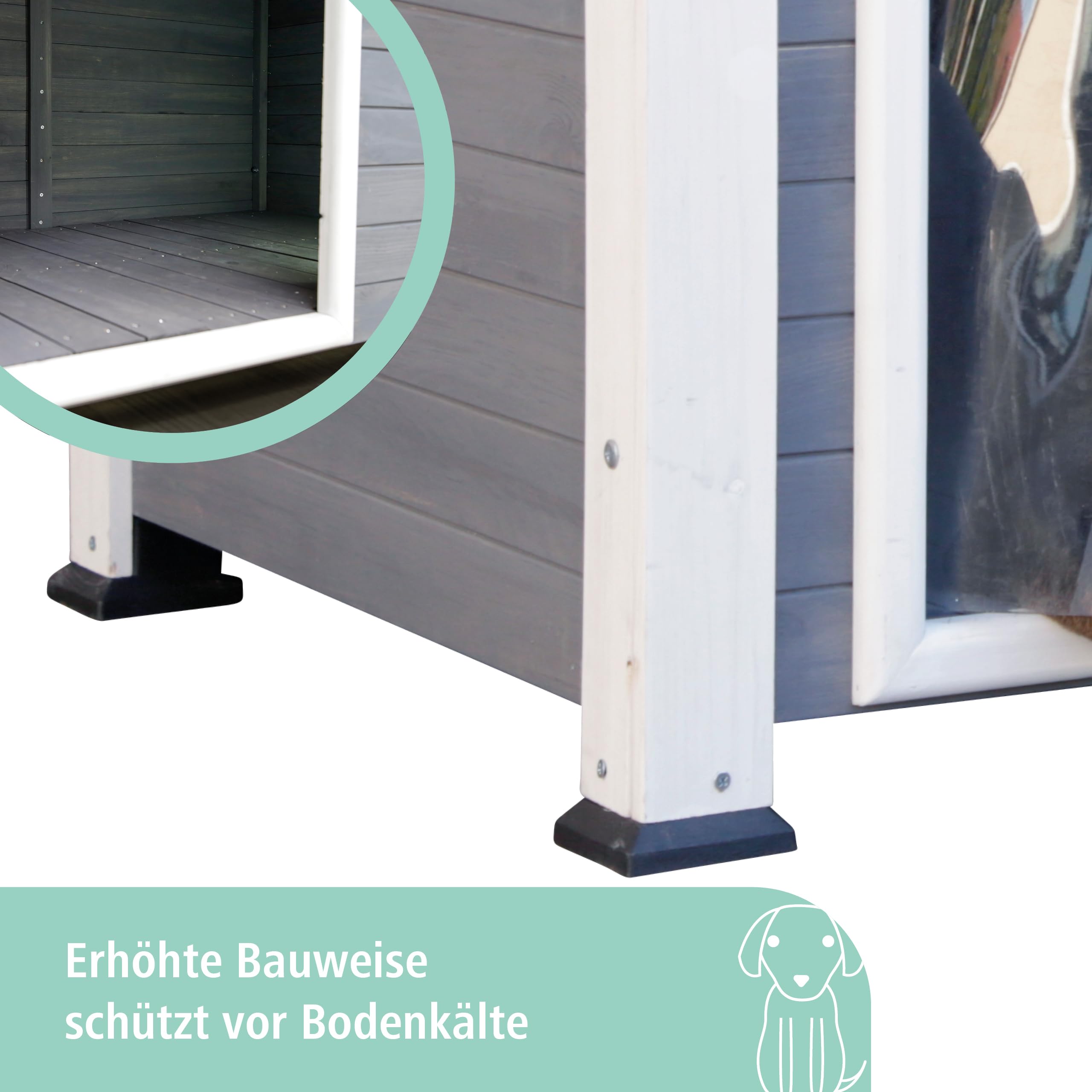 kerbl-pet-hundeh-tte-kenny-wei-grau-holz-hundehaus-113-x-77-x-81-cm image 4