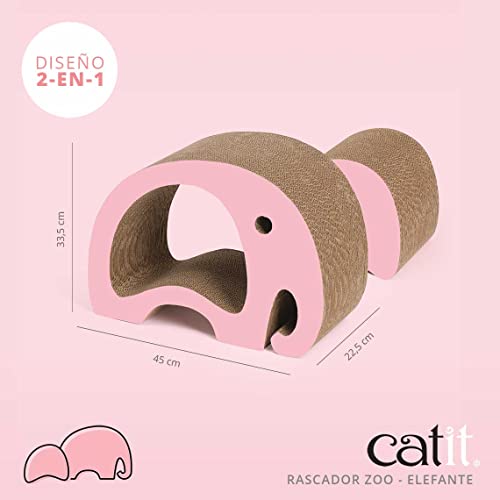 catit-zoo-elefant-2-in-1-kratzbaum-rosa-aus-wellpappe image 8