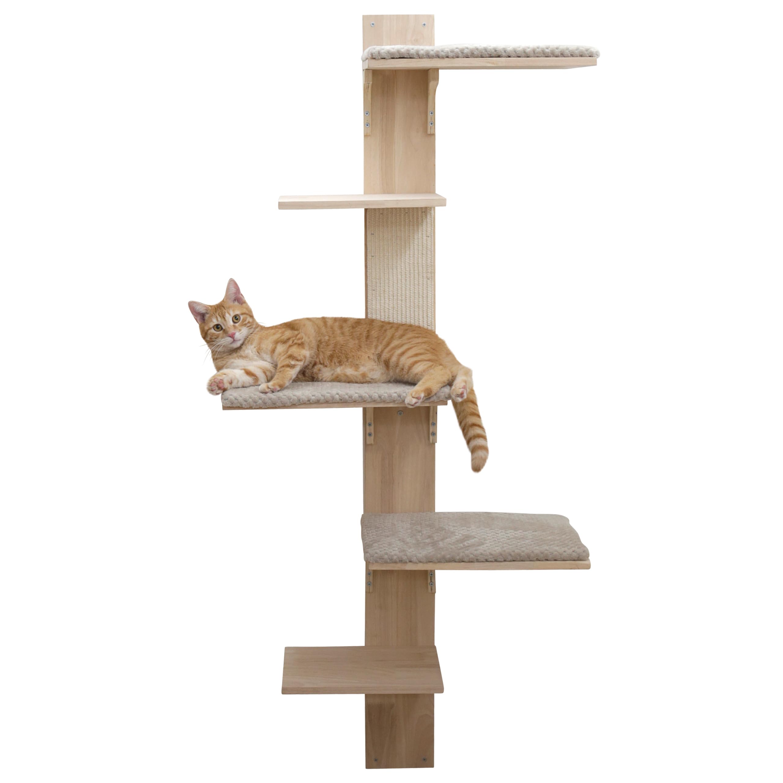 kerbl-pet-wandkratzbaum-timber-150-cm-massivholz-mit-sisalbrett-f-r-katzen-bis-4 image 1