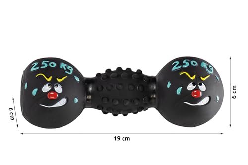 karlie-hantel-hundespielzeug-vinyl-schwarz-19x6x6-cm-mit-squeaker image 6