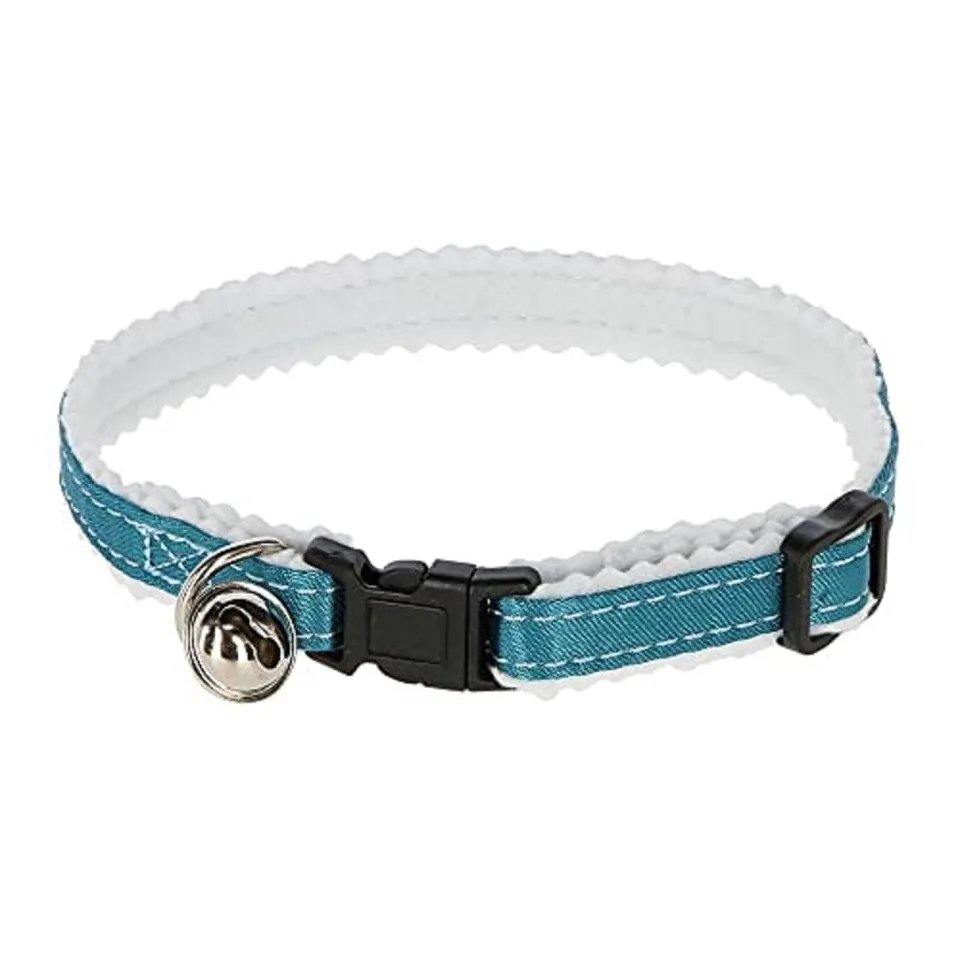 kerbl-pet-katzenhalsband-reflektierend-blau-mit-gl-ckchen image 1