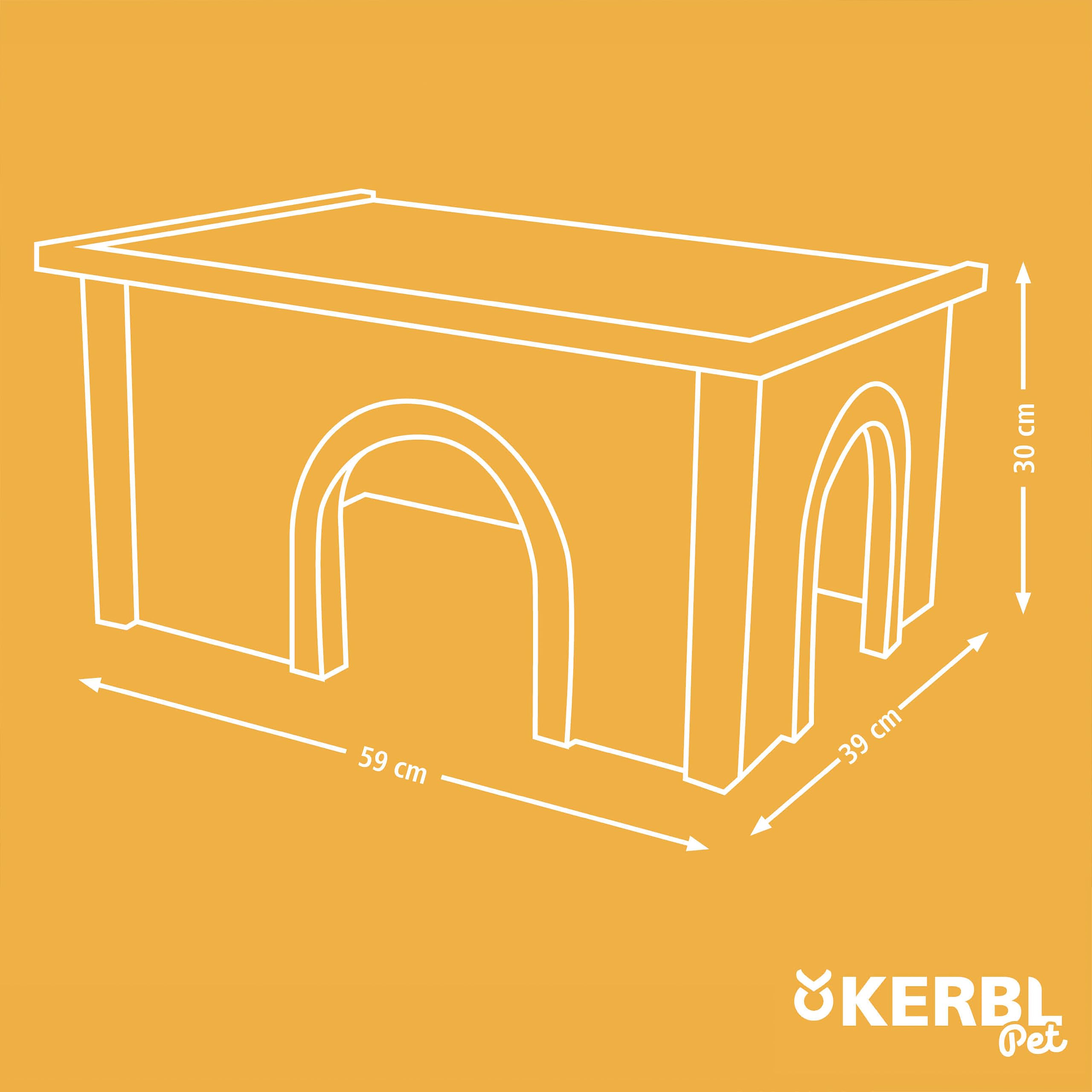 kerbl-pet-nagerhaus-59-x-39-x-30-cm-fichte-mit-bitumendach image 5