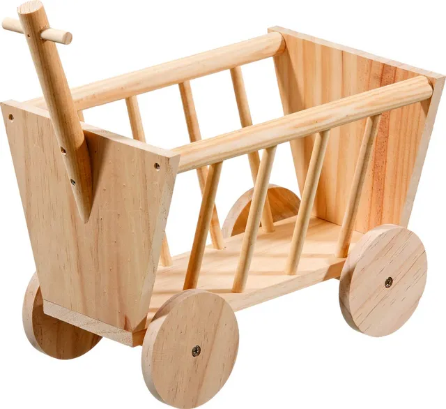 karlie-heuraufe-bollerwagen-carro-m-29x21x19-cm-aus-naturholz image 1