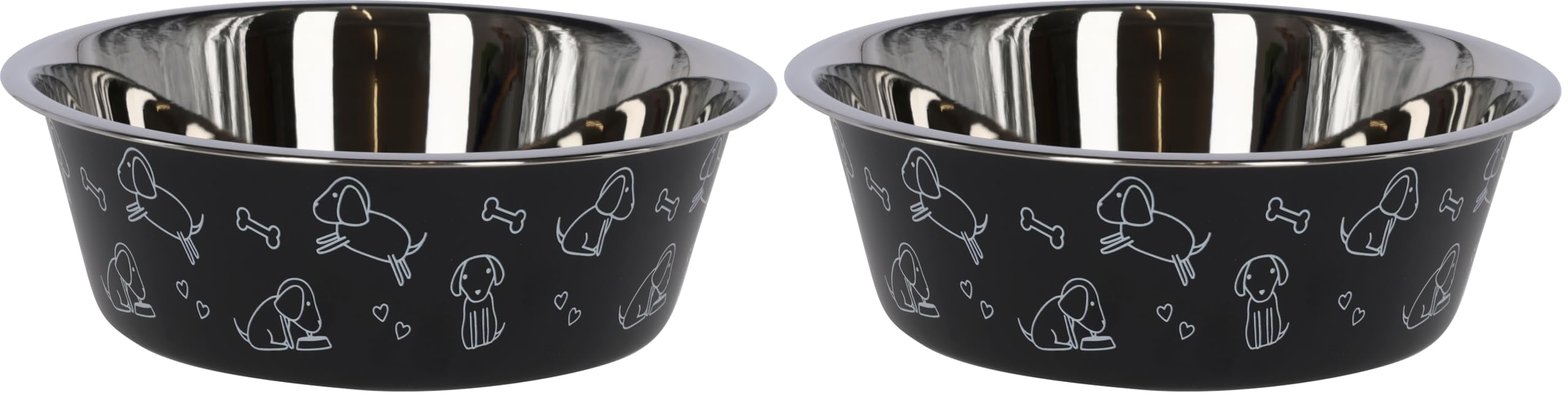 kerbl-pet-edelstahlnapf-mit-motiv-schwarz-4000-ml image 5