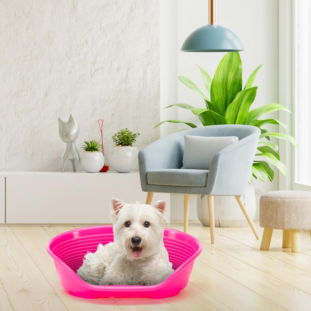 ferplast-siesta-deluxe-hundebett-katzenbett-54-x-35-x-h-21-5-cm-fuchsia-waschbar image 2