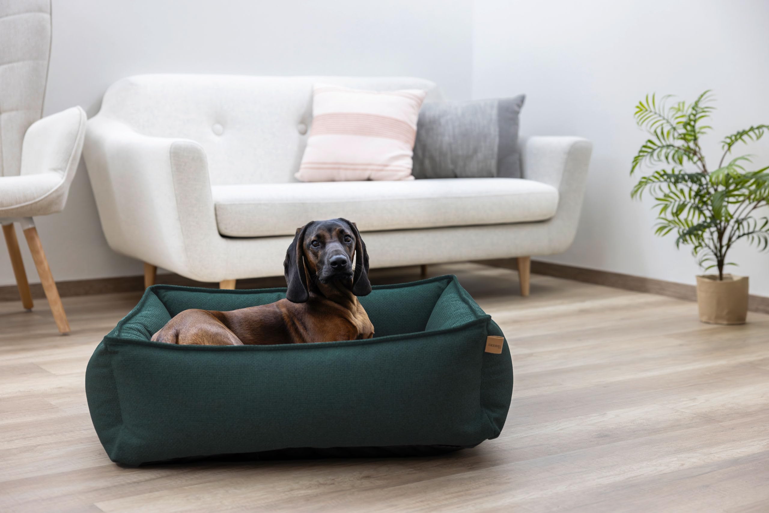 kerbl-pet-kuschelbett-oliver-english-green-70x60x24cm-hundebett image 5
