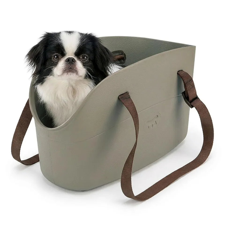 ferplast-with-me-small-hundetragetasche-14-x-35-x-h-22-cm-taupe-eva-bis-5-kg image 1