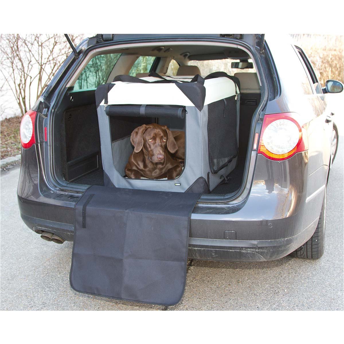 kerbl-pet-transportbox-journey-70-x-52-x-52-cm-grau-beige-faltbar image 2