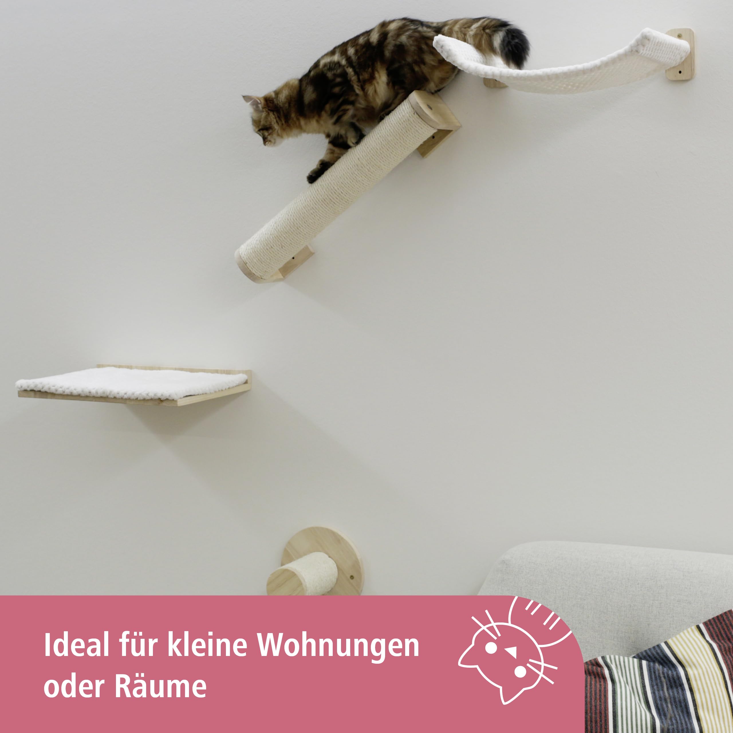 kerbl-pet-kletterwand-alps-vierteilig-massivholz-pl-sch-sisal-natur-wei image 4