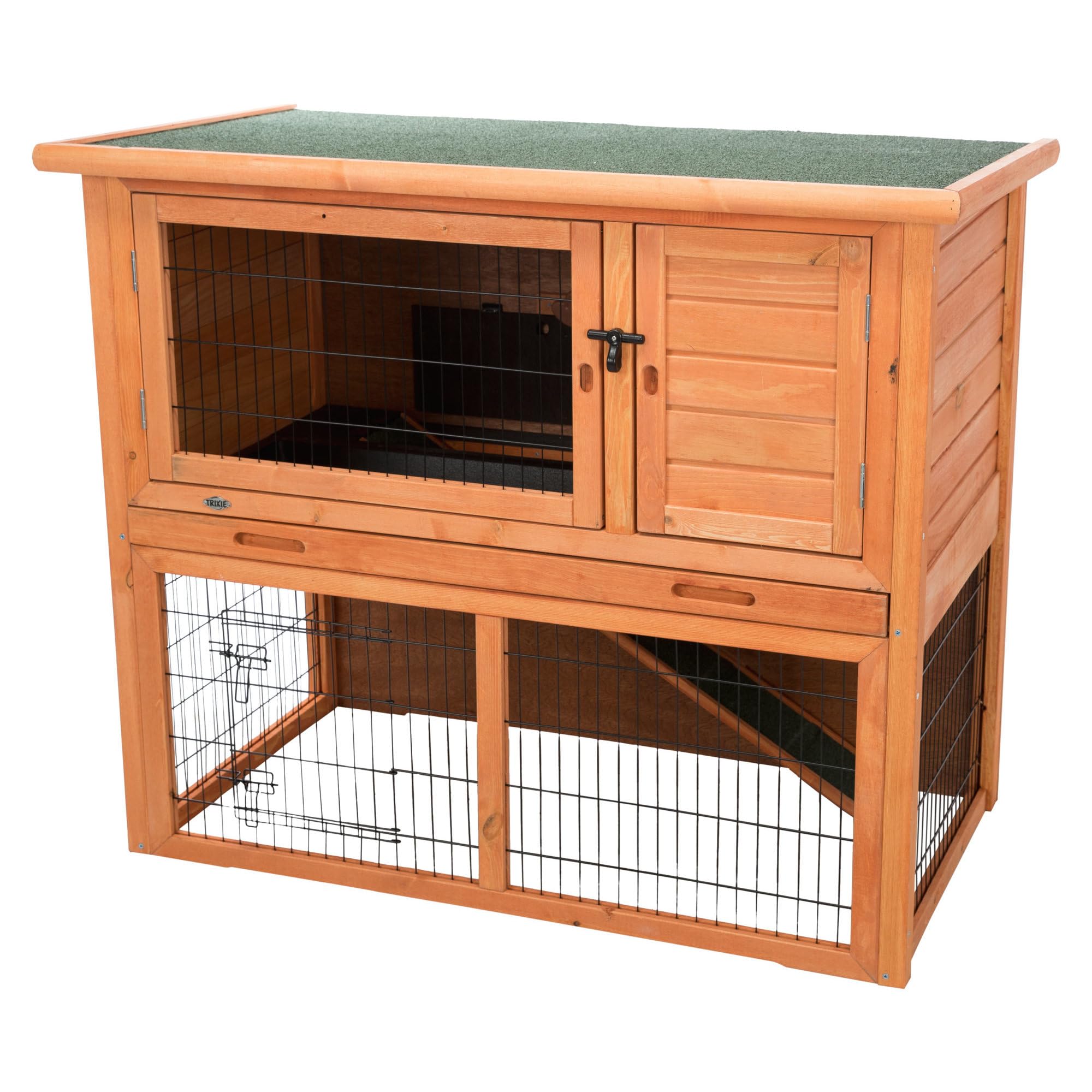 trixie-natura-kleintierstall-mit-freilaufgehege-116-x-97-x-63-cm-braun image 1