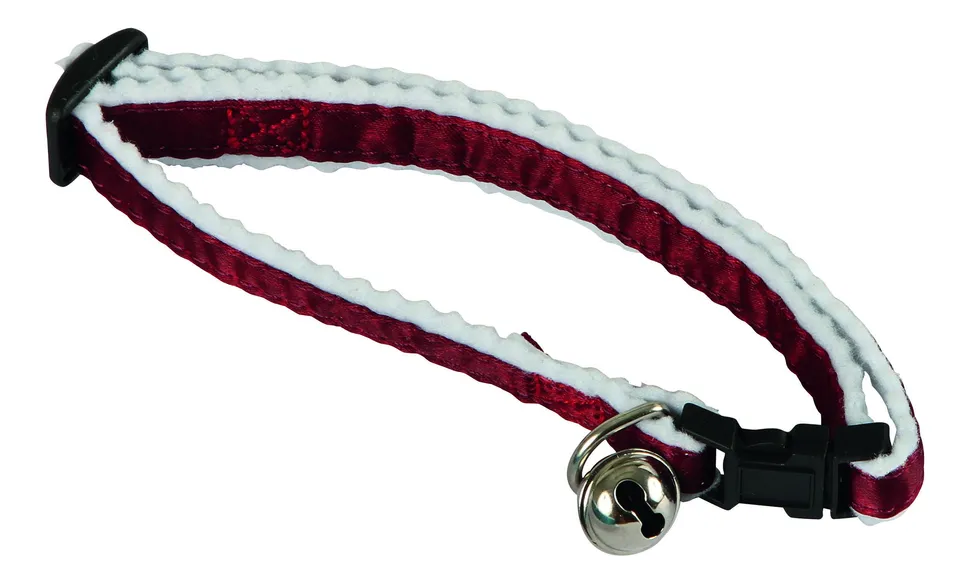 kerbl-pet-katzenhalsband-reflektierend-rot-mit-gl-ckchen image 1