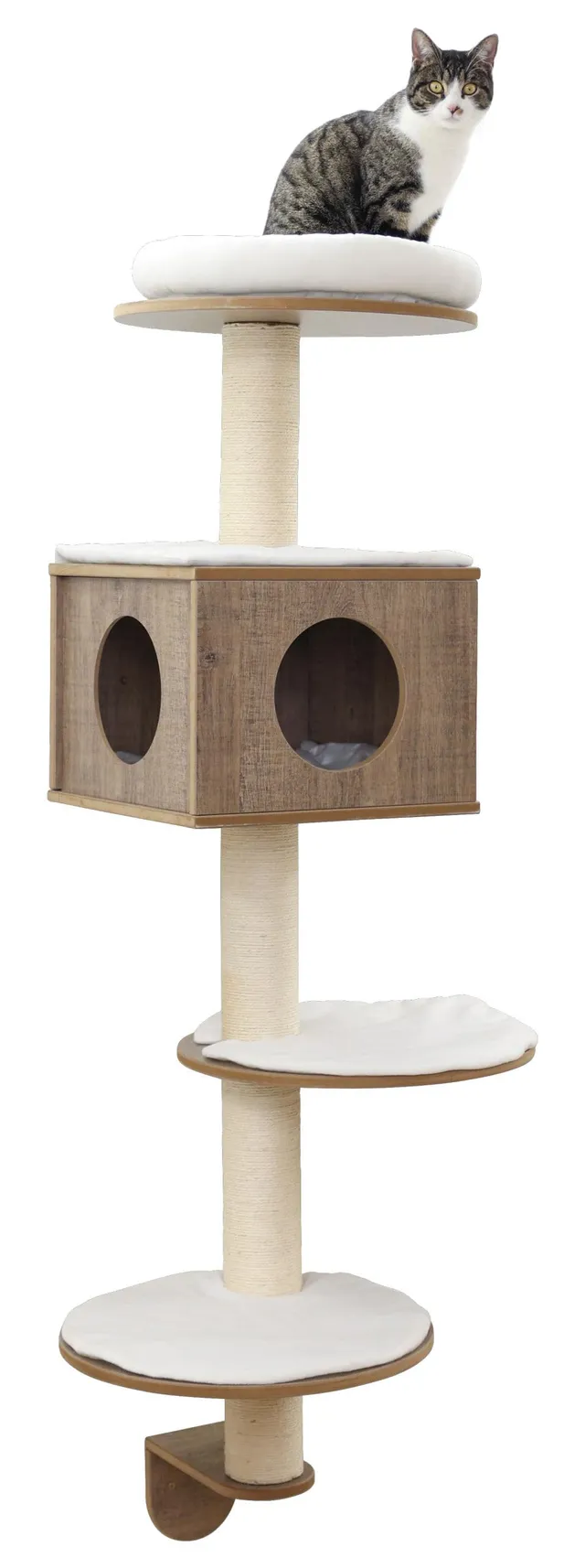 kerbl-pet-wandkratzbaum-dinari-45x45x177cm-braun-wei image 1