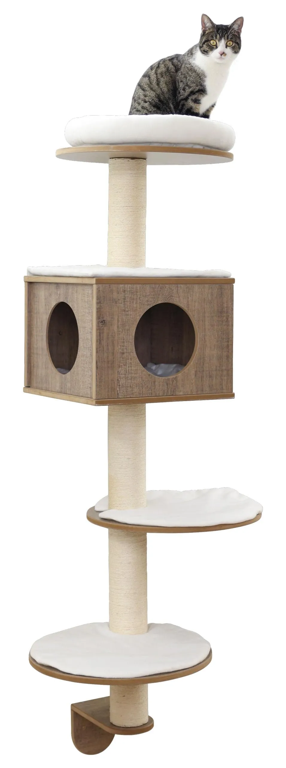 kerbl-pet-wandkratzbaum-dinari-45x45x177cm-braun-wei image 1