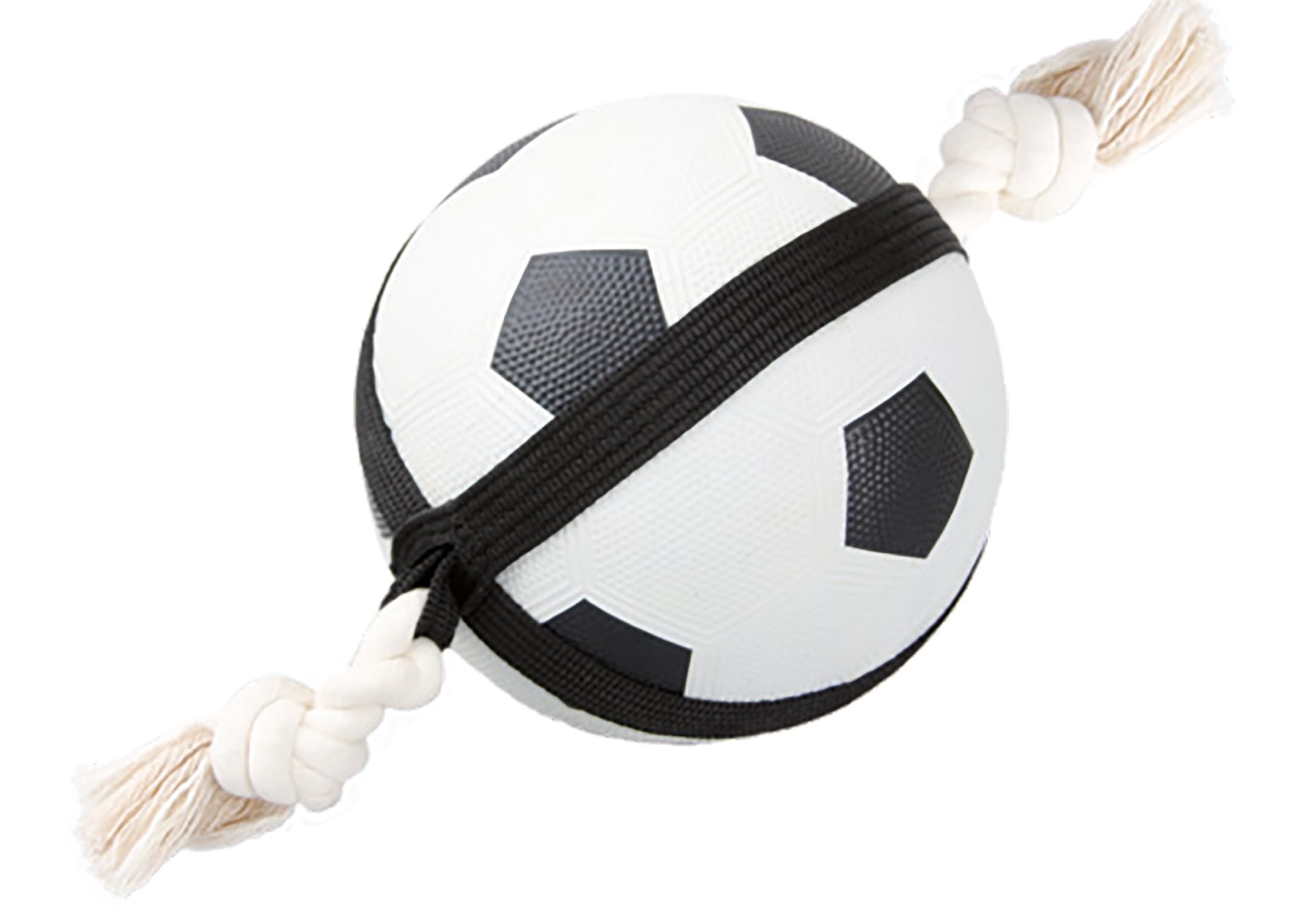 karlie-action-fu-ball-hundespielzeug-gummi-schwarz-wei-40x12-5x12-5-cm image 1
