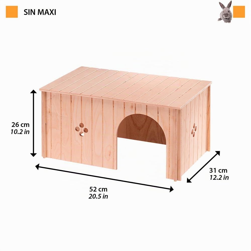 ferplast-sin-maxi-kleintierhaus-xxl-aus-holz-52-x-31-x-h-26-cm image 2