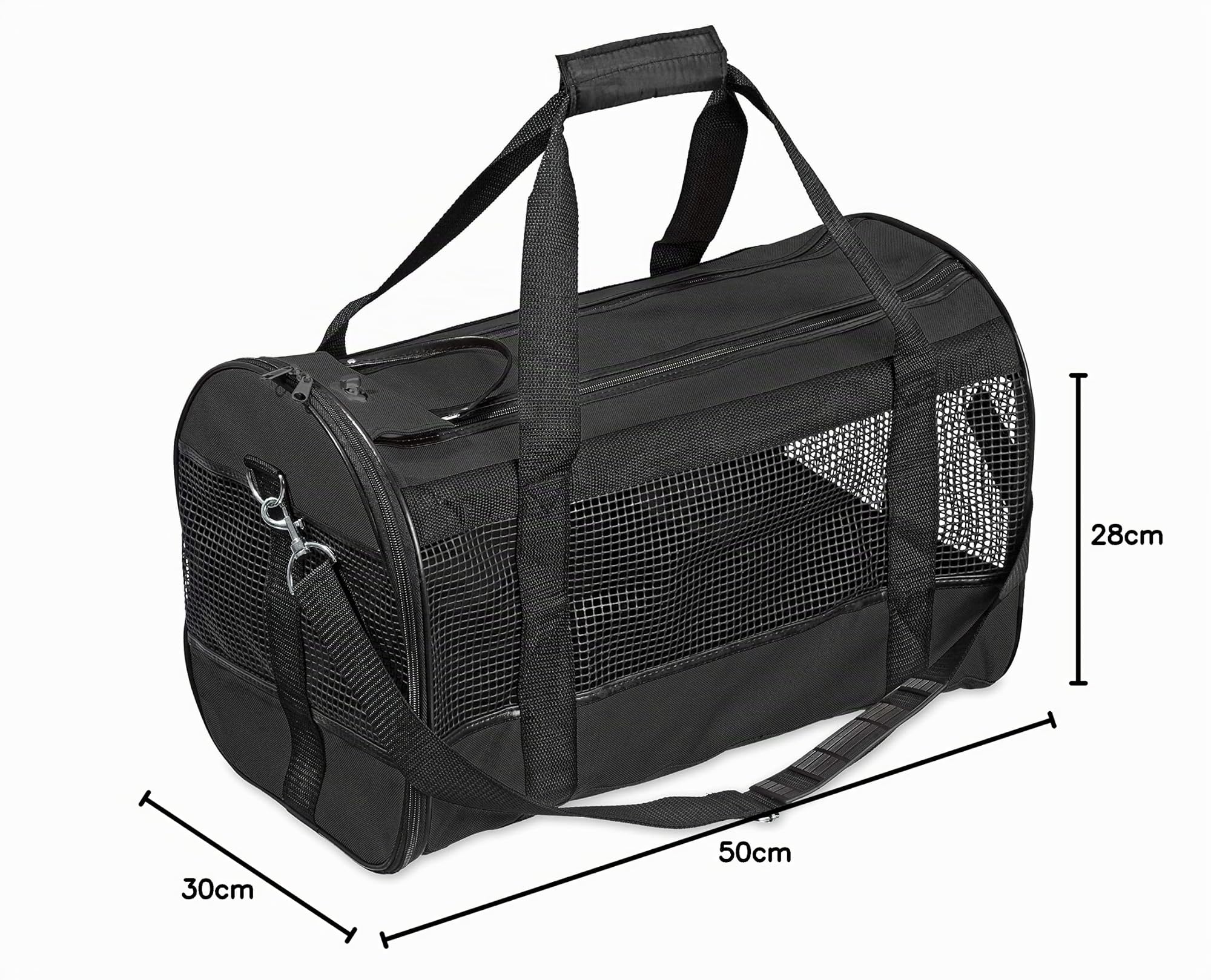 karlie-divina-tragetasche-f-r-kleine-hunde-und-katzen-50-x-28-x-h-30-cm-schwarz image 2