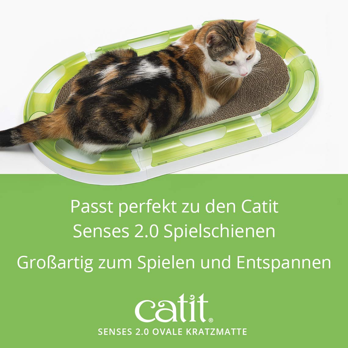 catit-senses-ovaler-scratcher-kratzbrett-aus-pappe-mit-katzenminze image 2