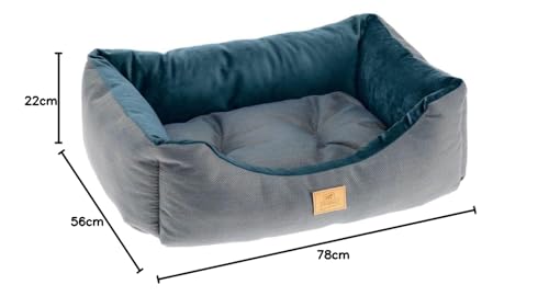 ferplast-chester-80-hundebett-katzenbett-sofa-blau-78-x-56-x-h-22-cm-waschbar image 6