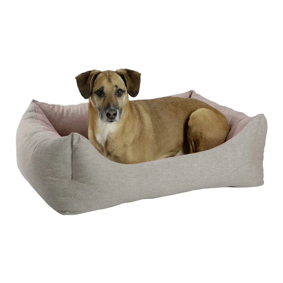 kerbl-pet-kuschelbett-golden-60-x-70-x-23-cm-rot-braun image 1