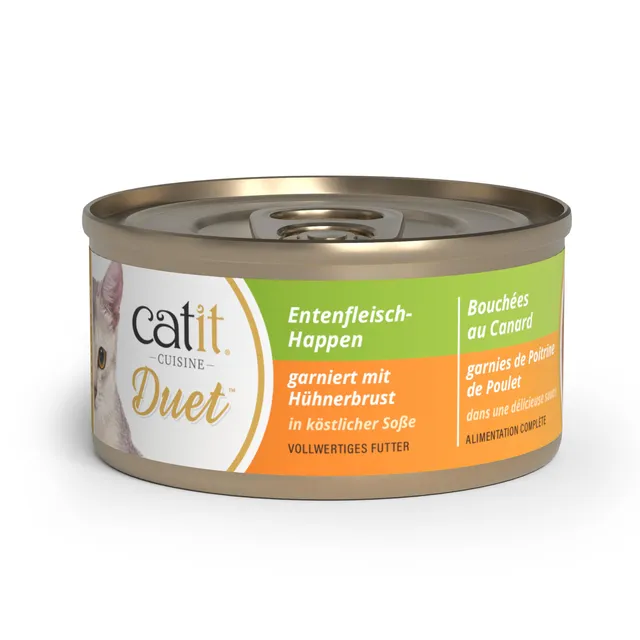 catit-cuisine-duet-entenfleisch-happen-mit-h-hnerbrust-in-so-e-75-g image 1