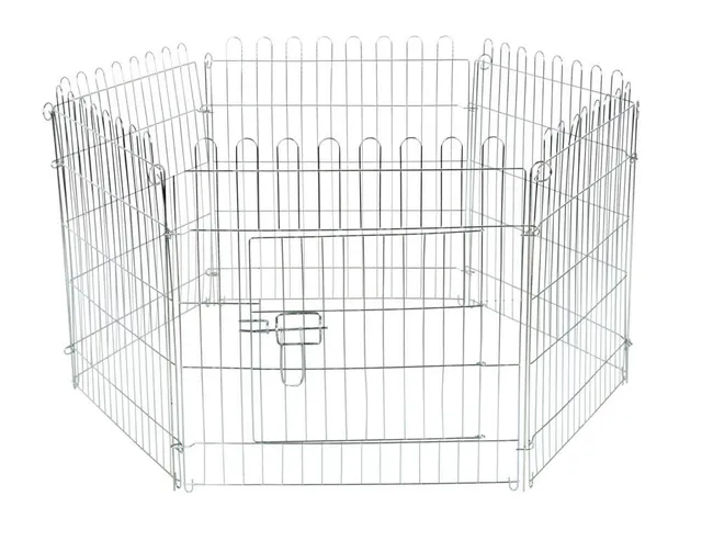 kerbl-pet-freigehege-6-gitter-56-5-x-56-5-cm-verzinkt-erweiterbar image 1