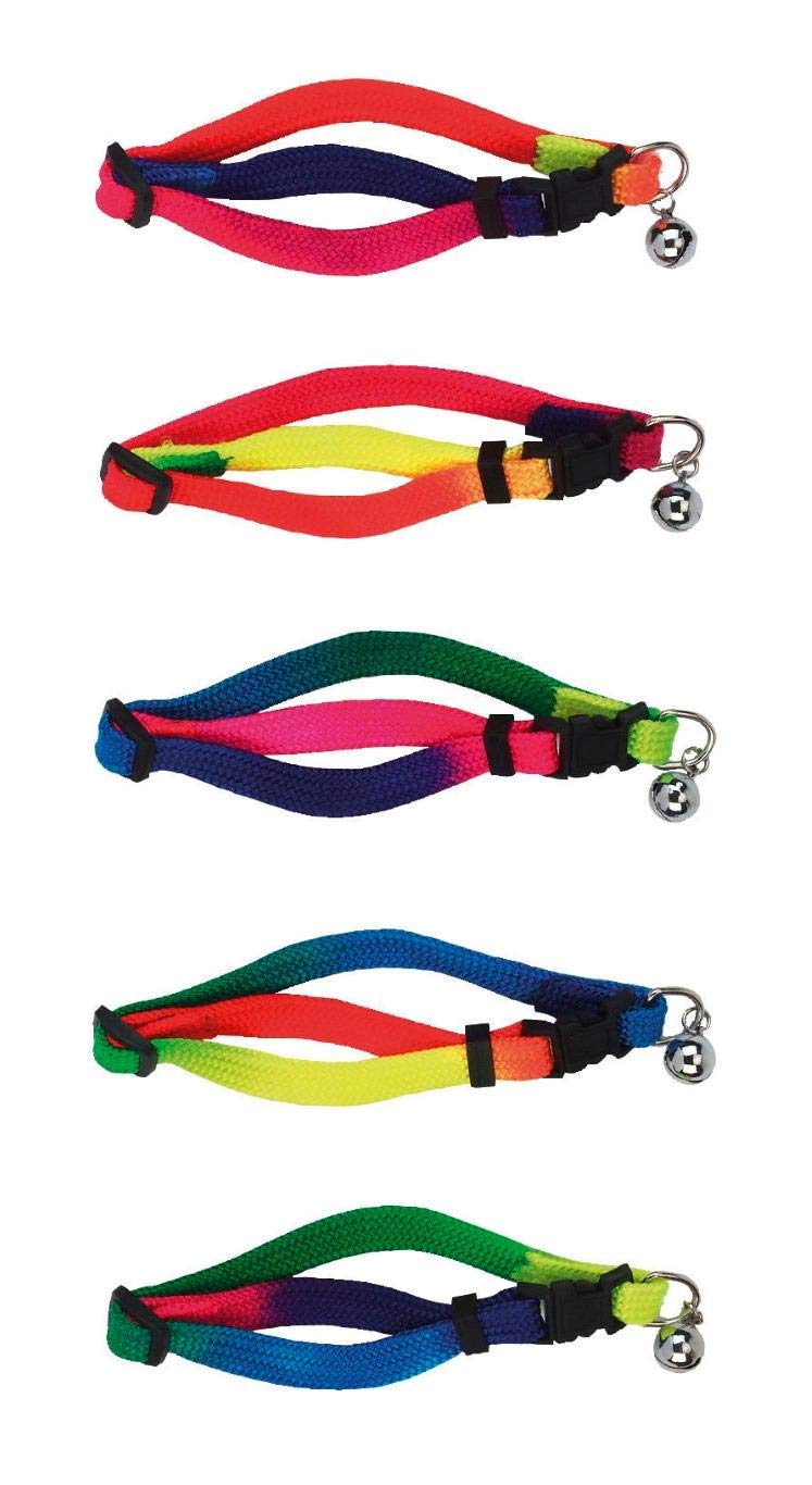 kerbl-pet-sicherheitskatzenhalsband-rainbow-mit-gl-ckchen image 1
