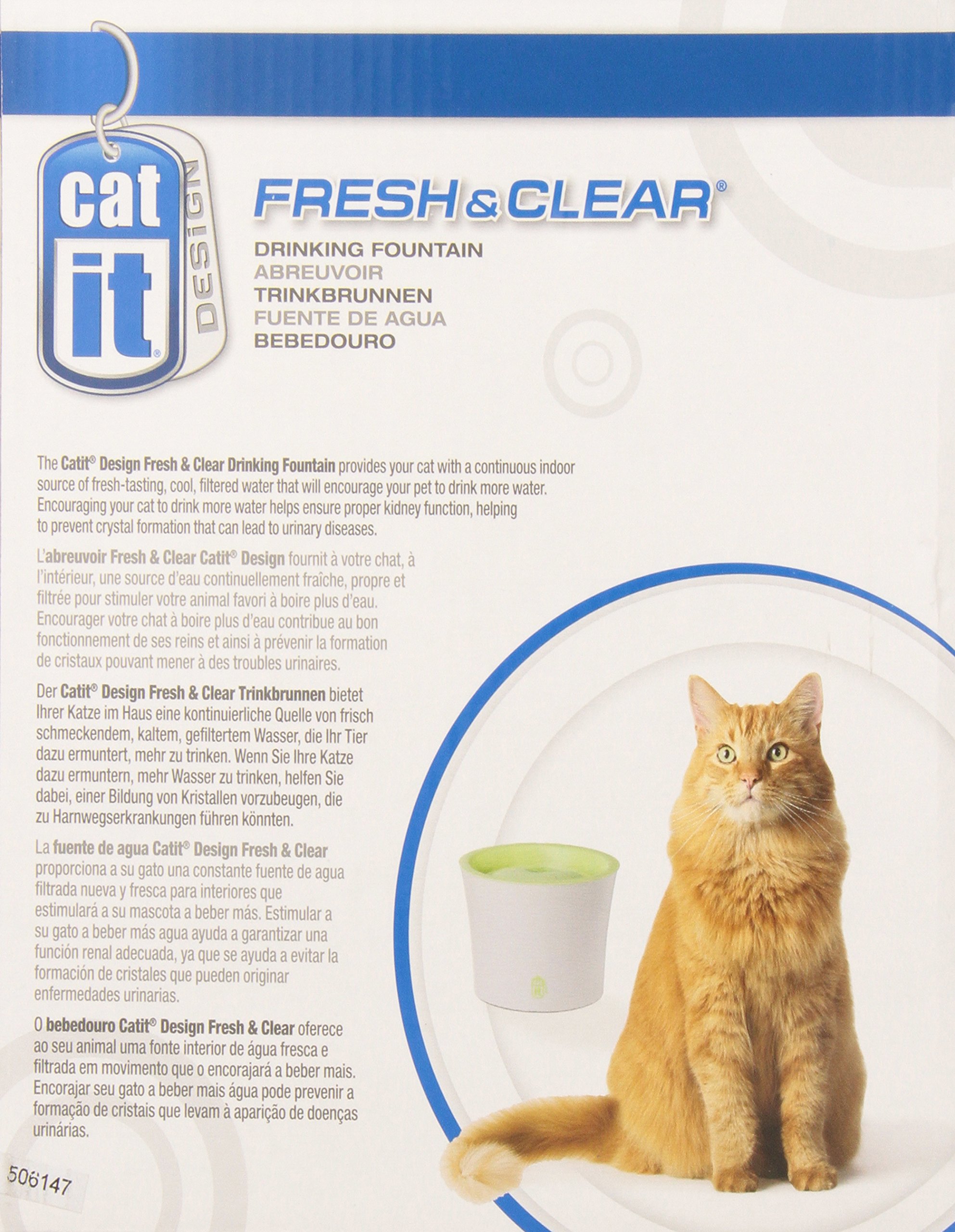 catit-trinkbrunnen-f-r-katzen-3l-gr-n-wei-filter-trinkbrunnen image 6