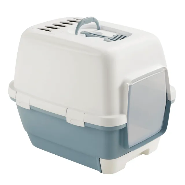 kerbl-pet-katzentoilette-cathy-clever-smart-blau-wei-58-x-45-x-48-cm image 1