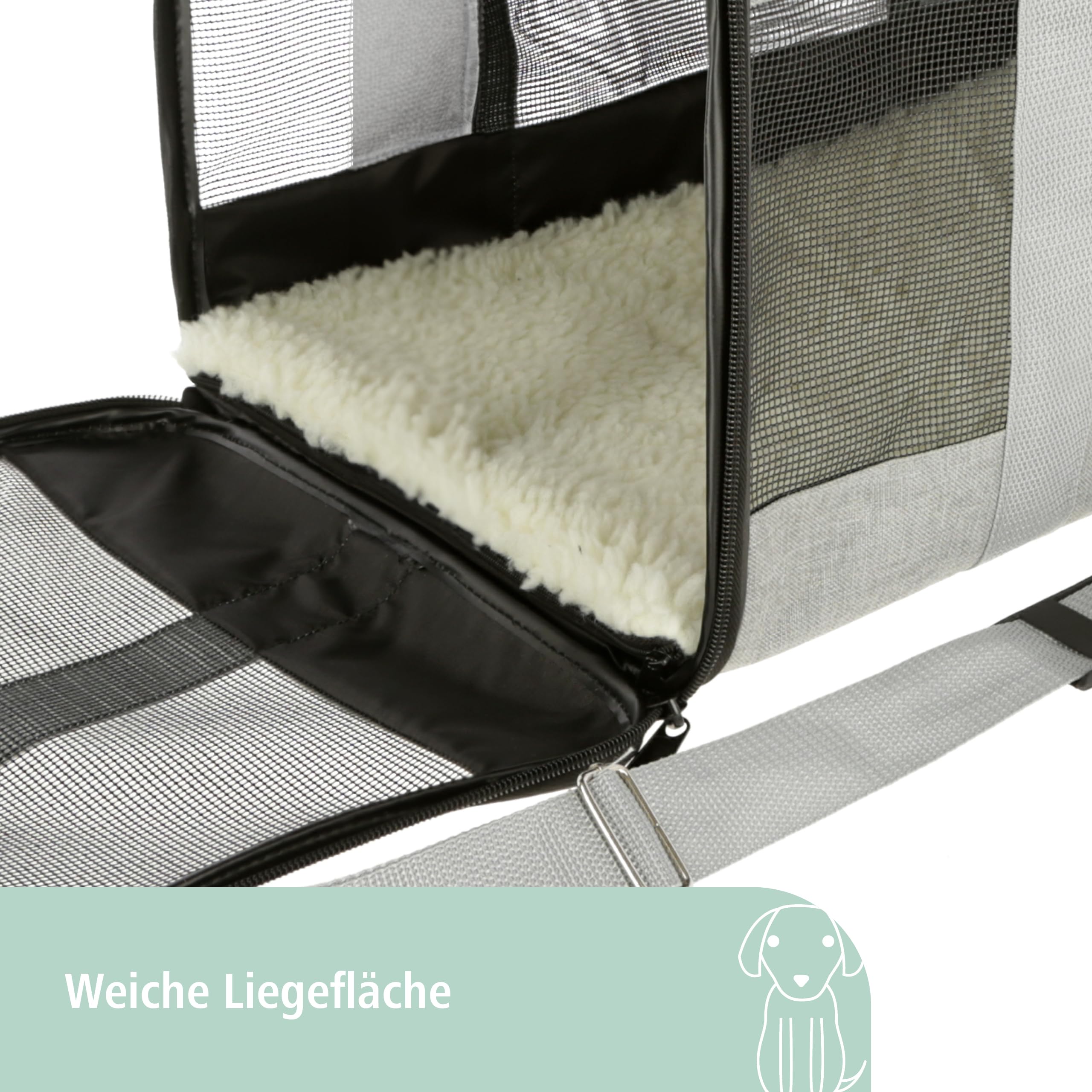 kerbl-pet-tragetasche-casual-grau-41-x-28-x-29-cm-polyester image 6